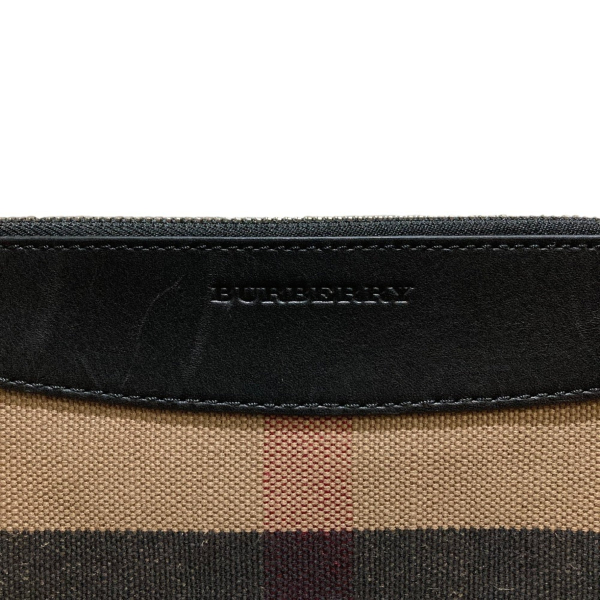 Burberry Black Brown White Canvas Shoulder Bag (Pre-Owned)