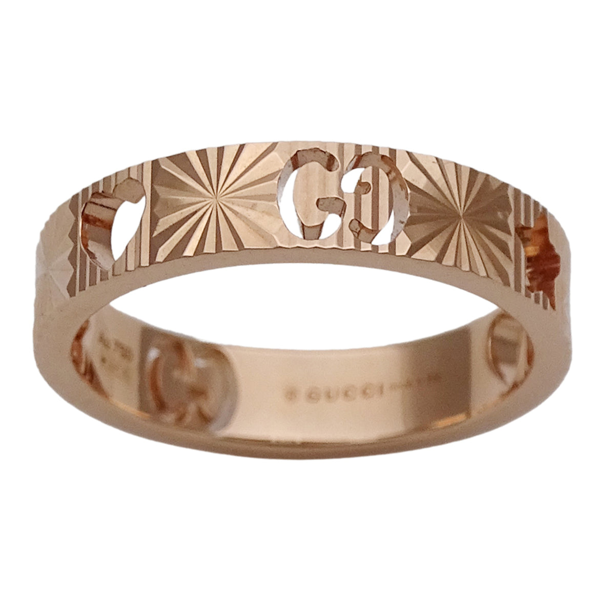 Gucci Pink Gold Pink Gold (18K) Band Ring (Pre-Owned)