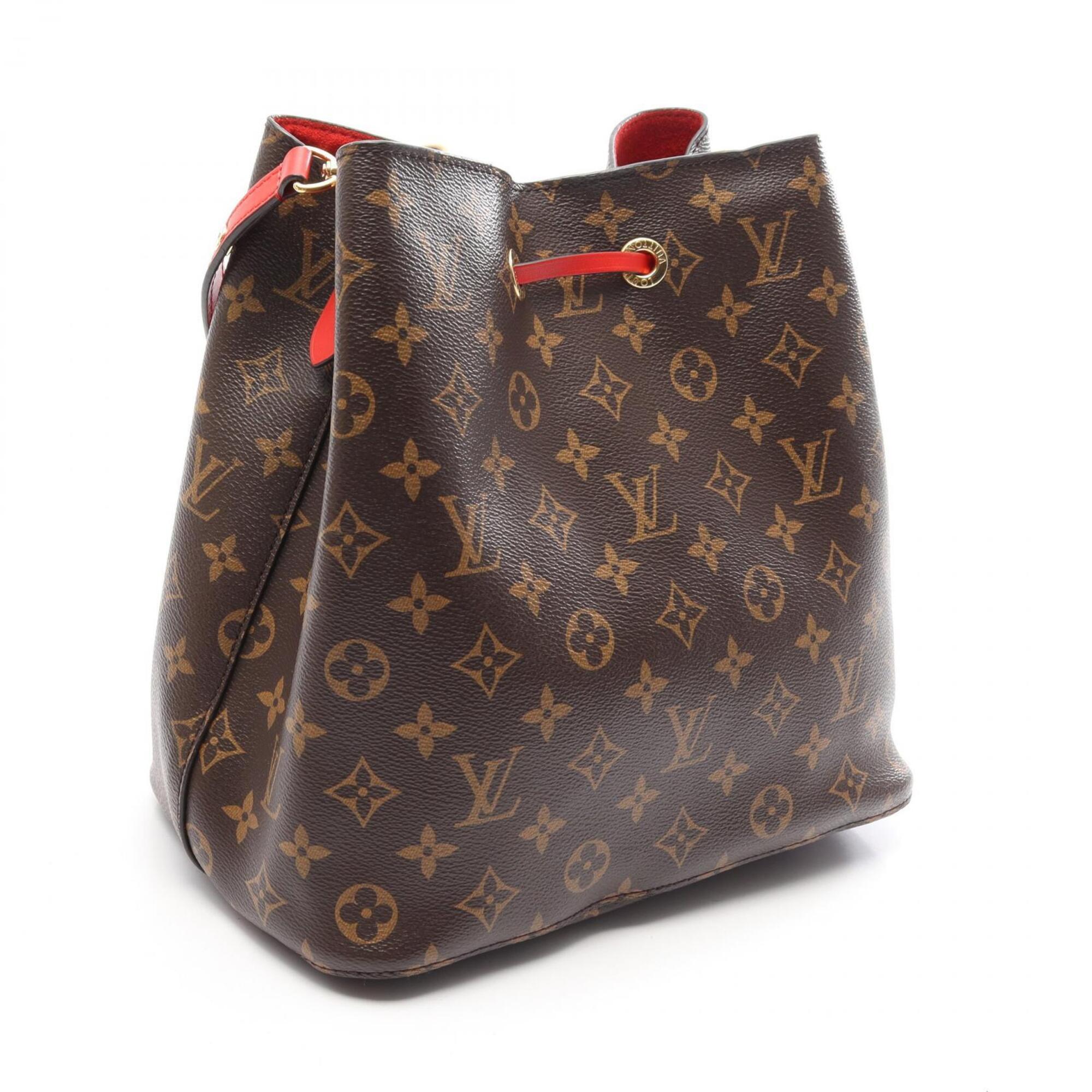 Louis Vuitton Brown Coquelicots Red Color Coated Canvas Pvc Monogram Leather Handbag Shoulder Bag (Pre-Owned)