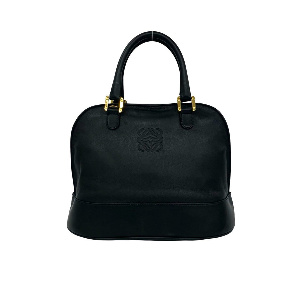Loewe Black Leather Boston Bag Handbag (Pre-Owned)