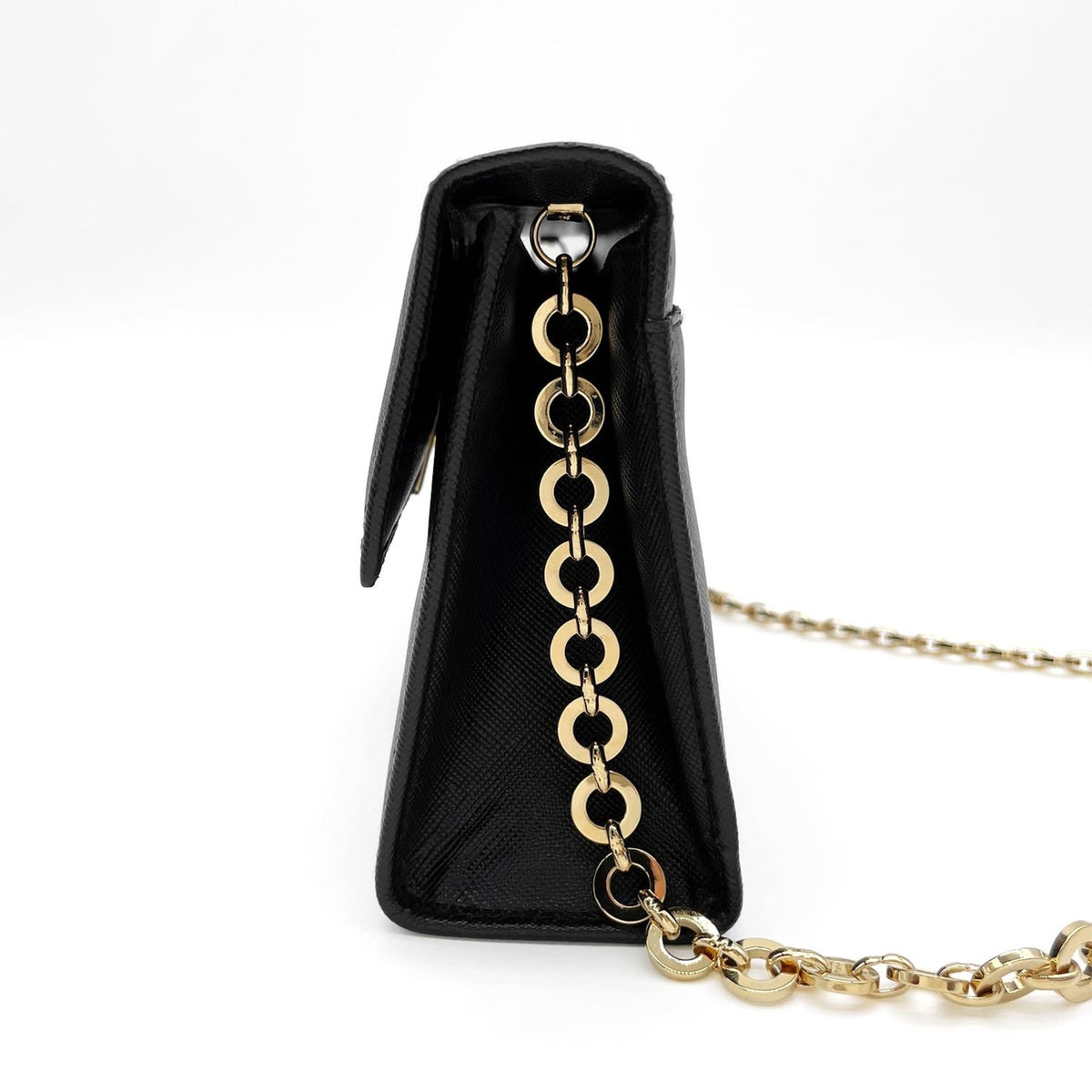 Salvatore Ferragamo Black Brown Leather Shoulder Bag (Pre-Owned)