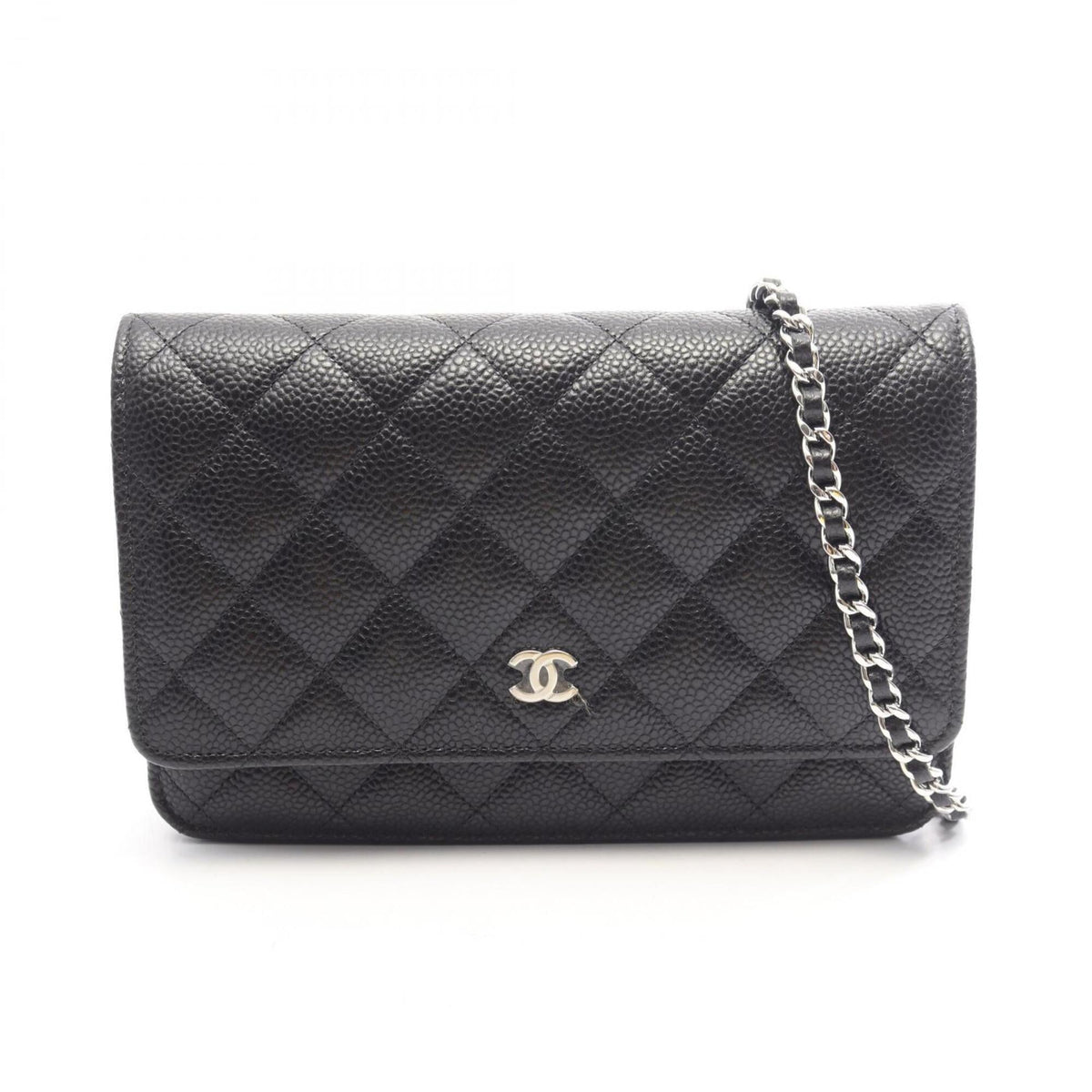 Chanel Black Grained Calfskin Shoulder Bag (Pre-Owned)