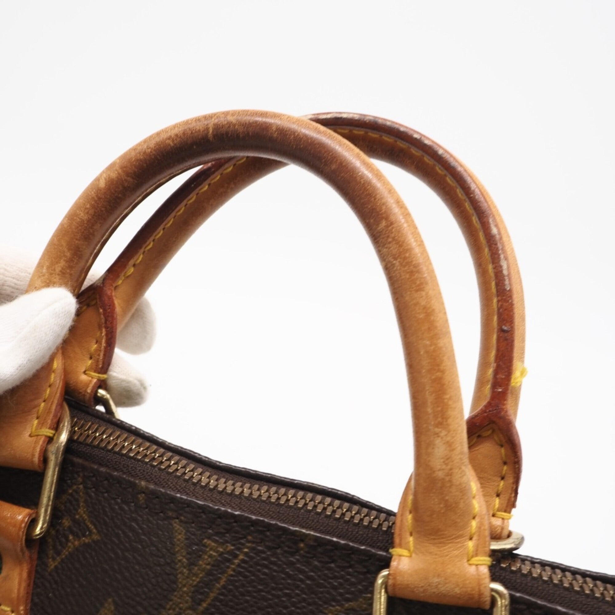 Louis Vuitton Brown Coated Canvas Leather Handbag (Pre-Owned)