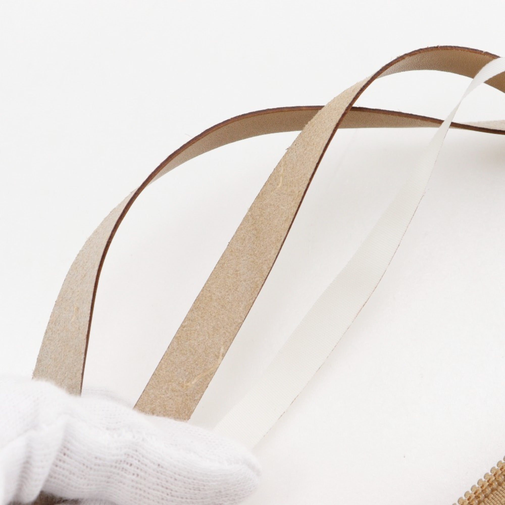 Salvatore Ferragamo Beige Vinyl Pouch Tote Bag (Pre-Owned)