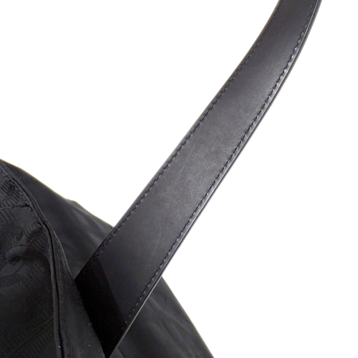 Chanel Black Nylon Handbag Tote Bag (Pre-Owned)