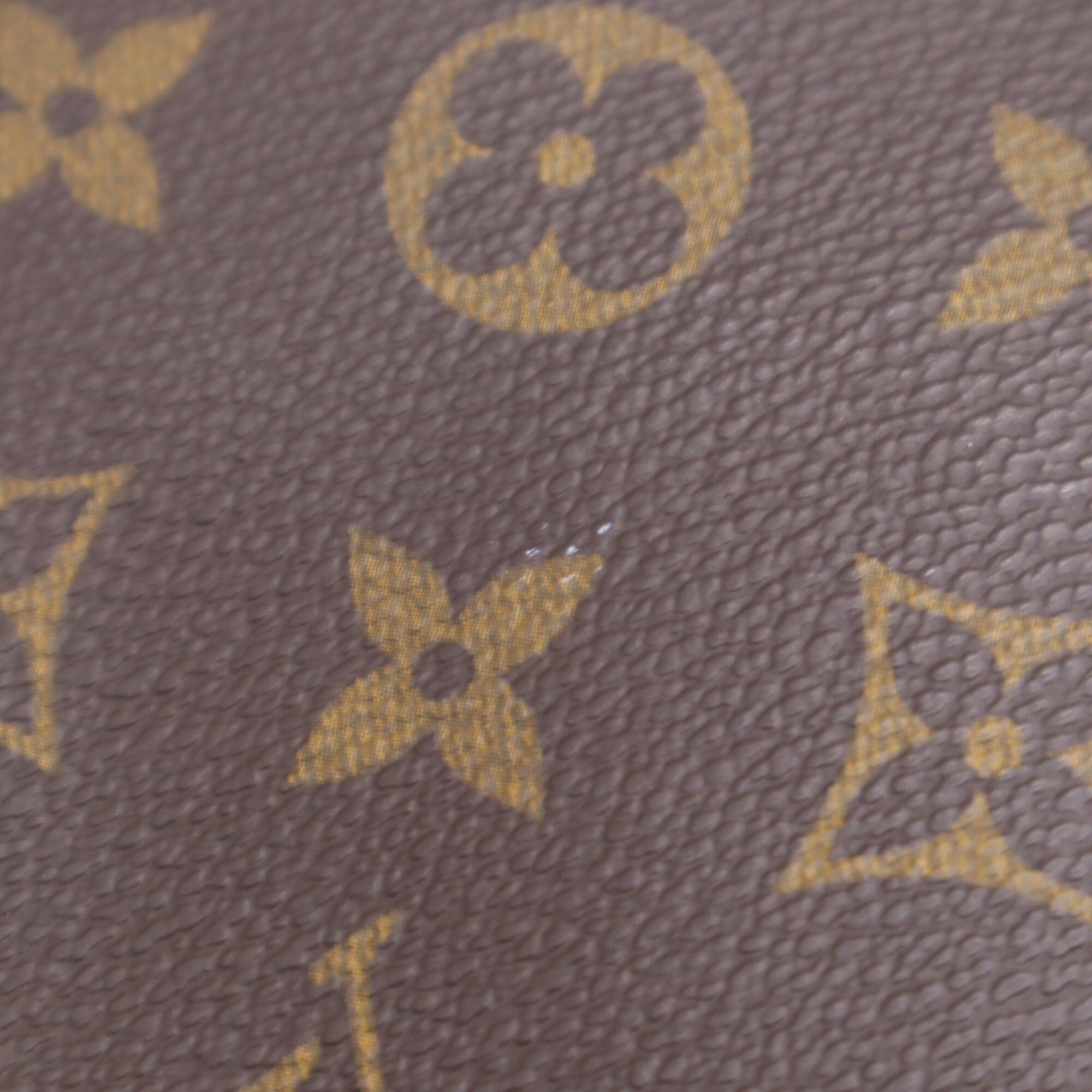 Louis Vuitton Beige Brown Coated Canvas Leather Handbag (Pre-Owned)