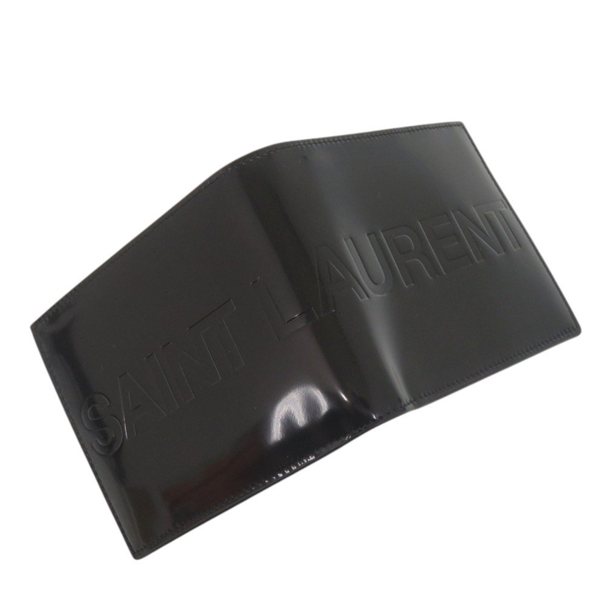 Saint Laurent Black Patent Leather Wallet (Bi-Fold) (Pre-Owned)