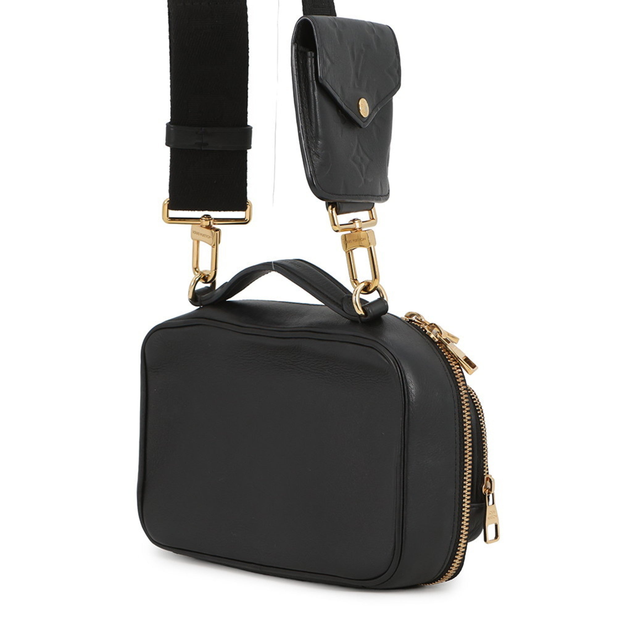 Louis Vuitton Black Monogram Noir Monogram Leather Handbag Shoulder Bag (Pre-Owned)