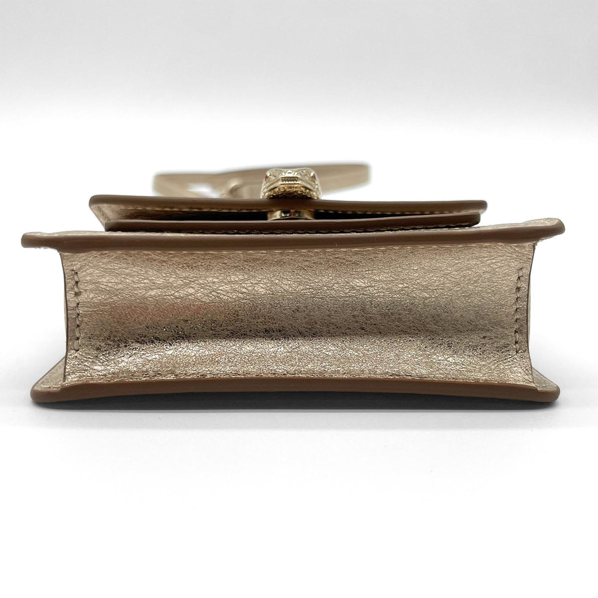 Bvlgari Champagne Gold Leather Shoulder Bag (Pre-Owned)