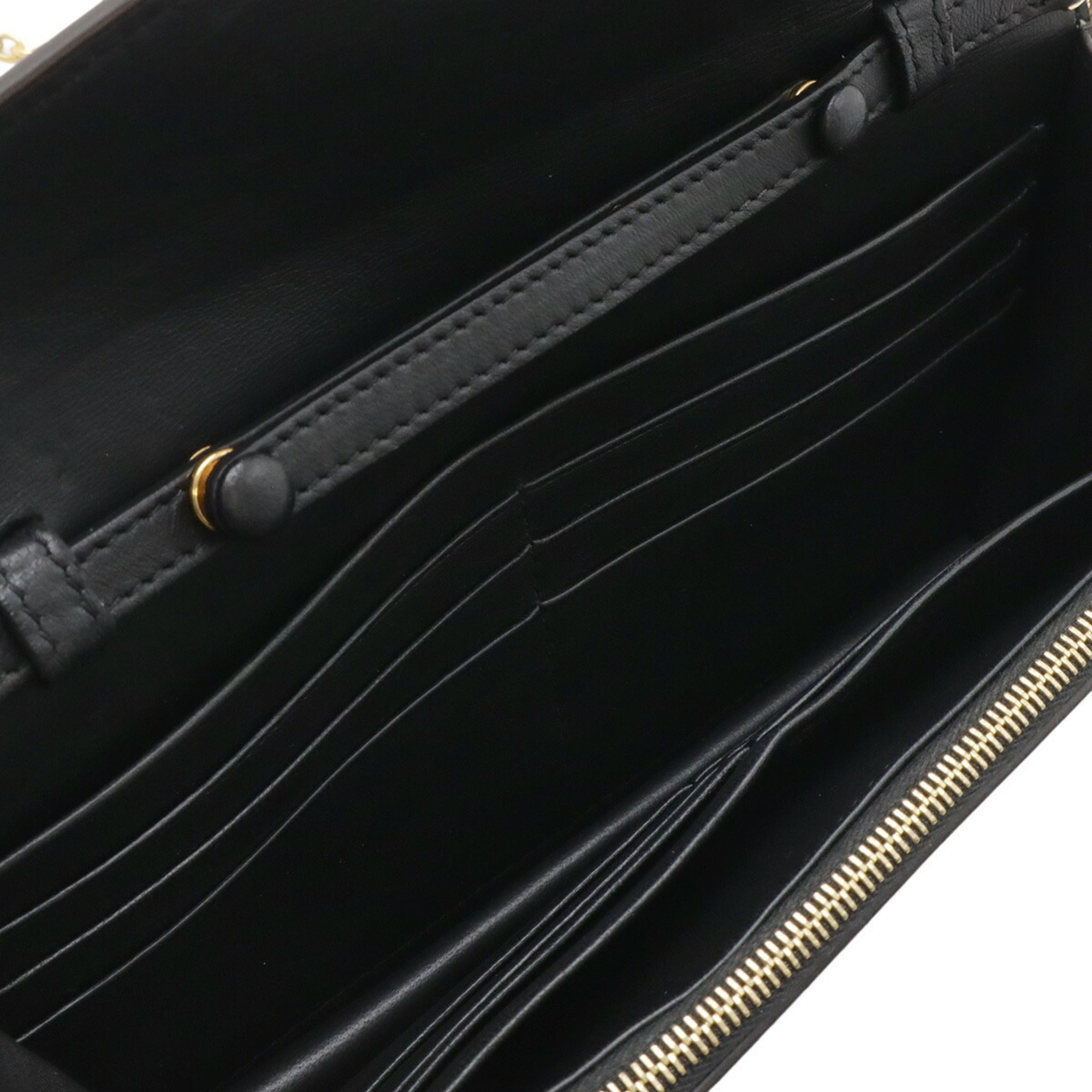 Celine Black Blue Green Leather Clutch Bag Shoulder Bag (Pre-Owned)