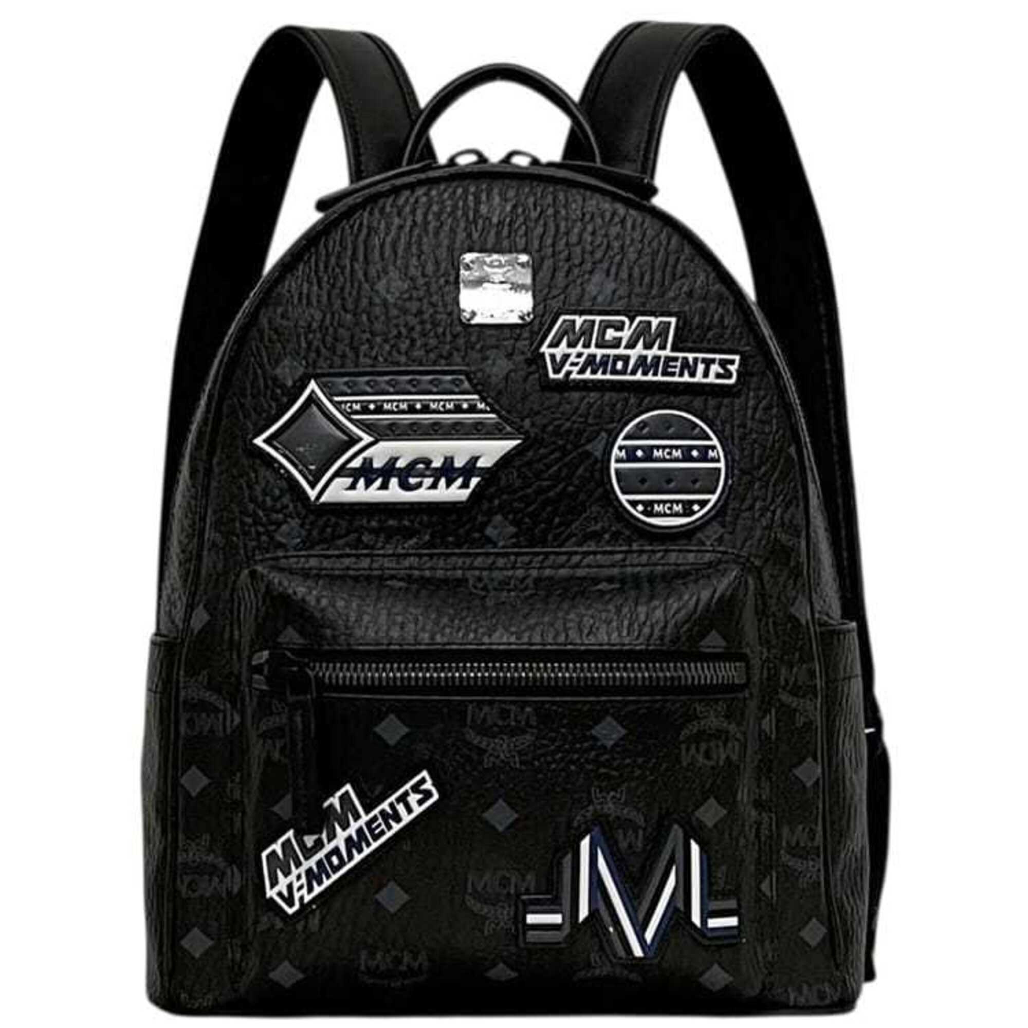 Mcm Black Leather Backpack (Pre-Owned)