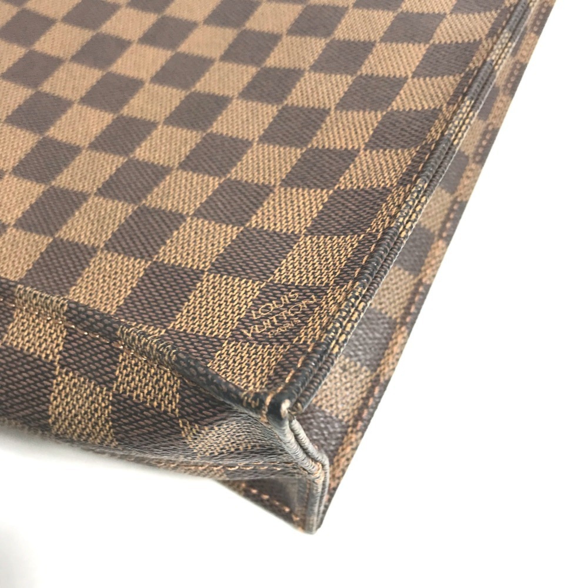 Louis Vuitton Brown Damier Canvas Ebene Damier Canvas Handbag Tote Bag (Pre-Owned)