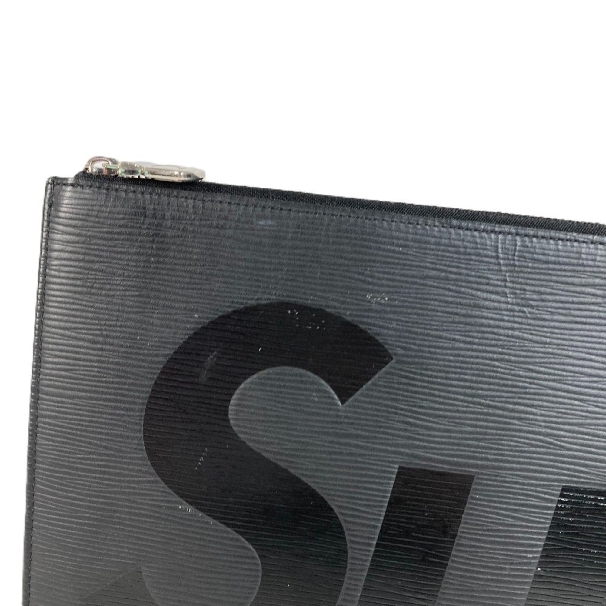 Louis Vuitton Black Noir Epi Leather Clutch Bag Handbag Pochette Pouch (Pre-Owned)