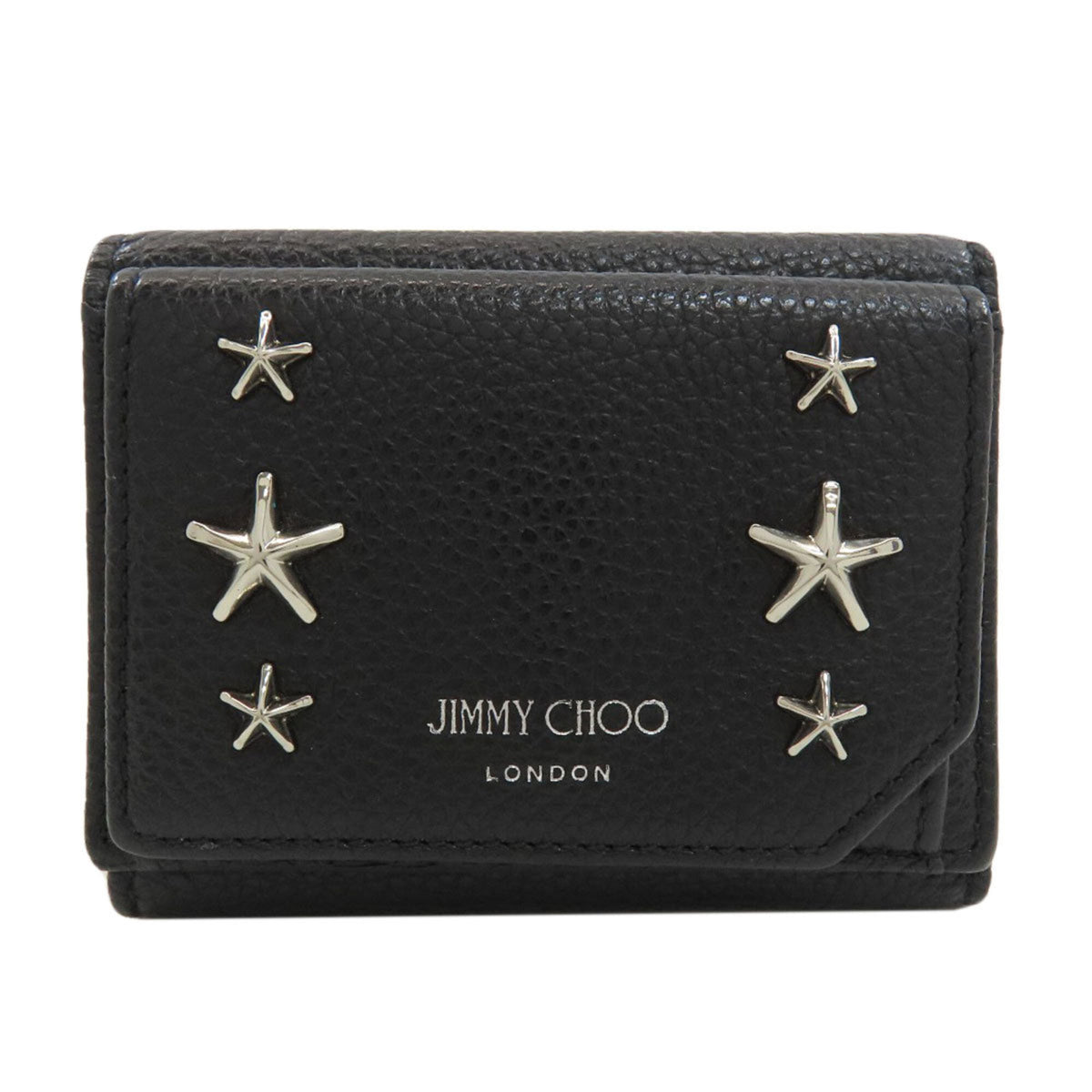 Jimmy Choo Black Leather Wallet (Tri-Fold) (Pre-Owned)