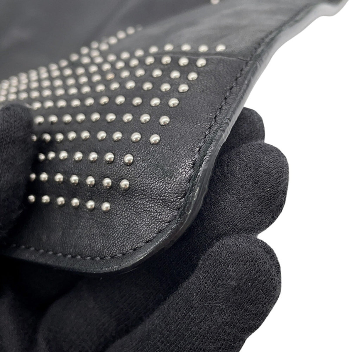 Jimmy Choo Black Leather Clutch Bag Handbag (Pre-Owned)