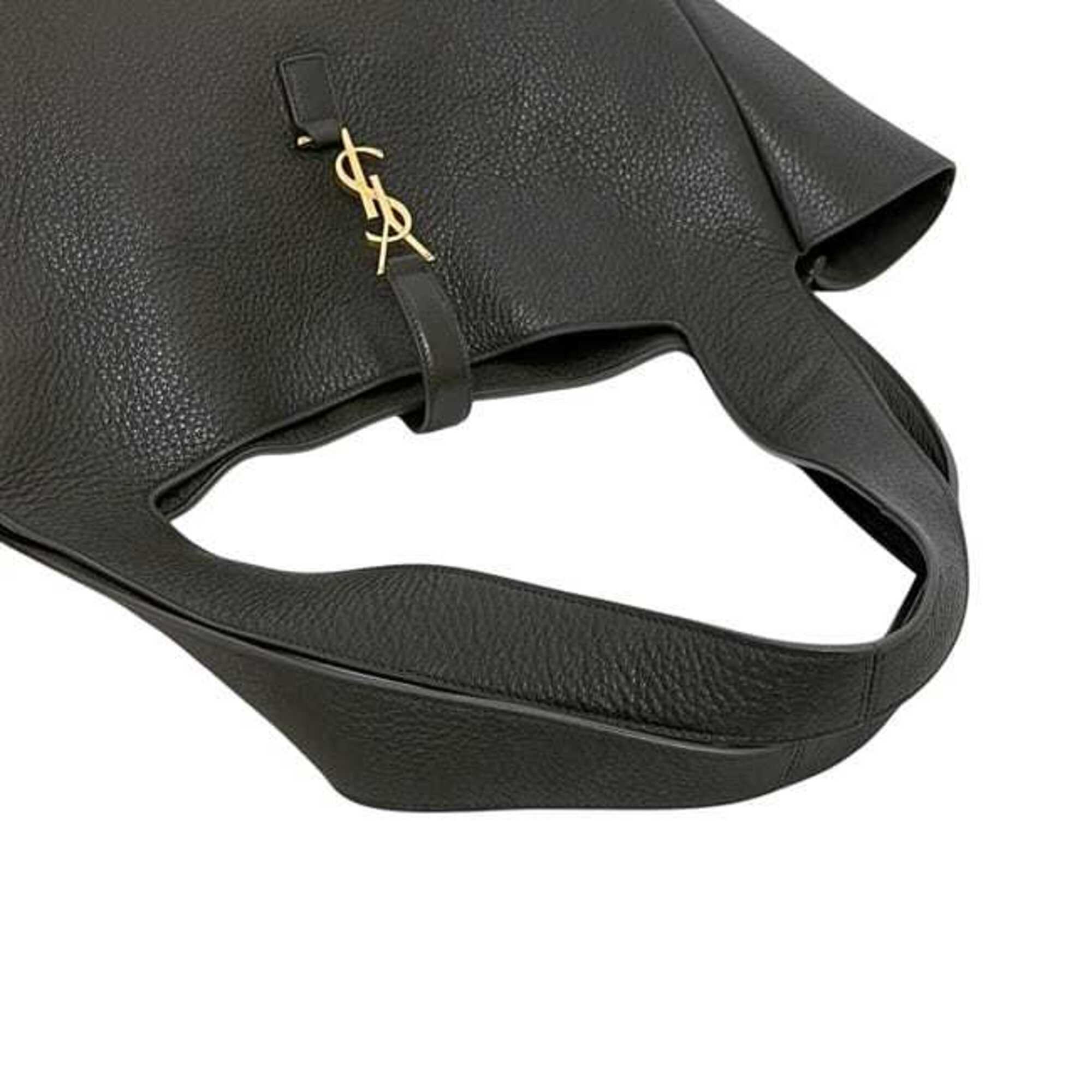 Saint Laurent Green Khaki Leather Tote Bag (Pre-Owned)