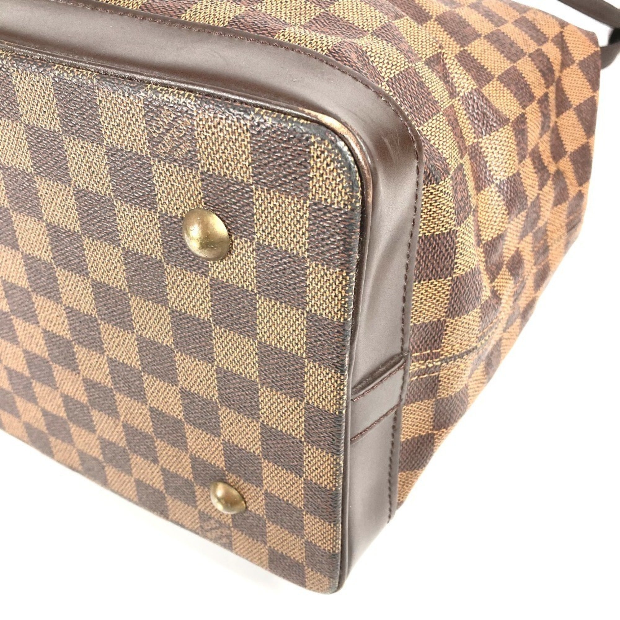 Louis Vuitton Brown Damier Canvas Ebene Damier Canvas Boston Bag Handbag Shoulder Bag (Pre-Owned)