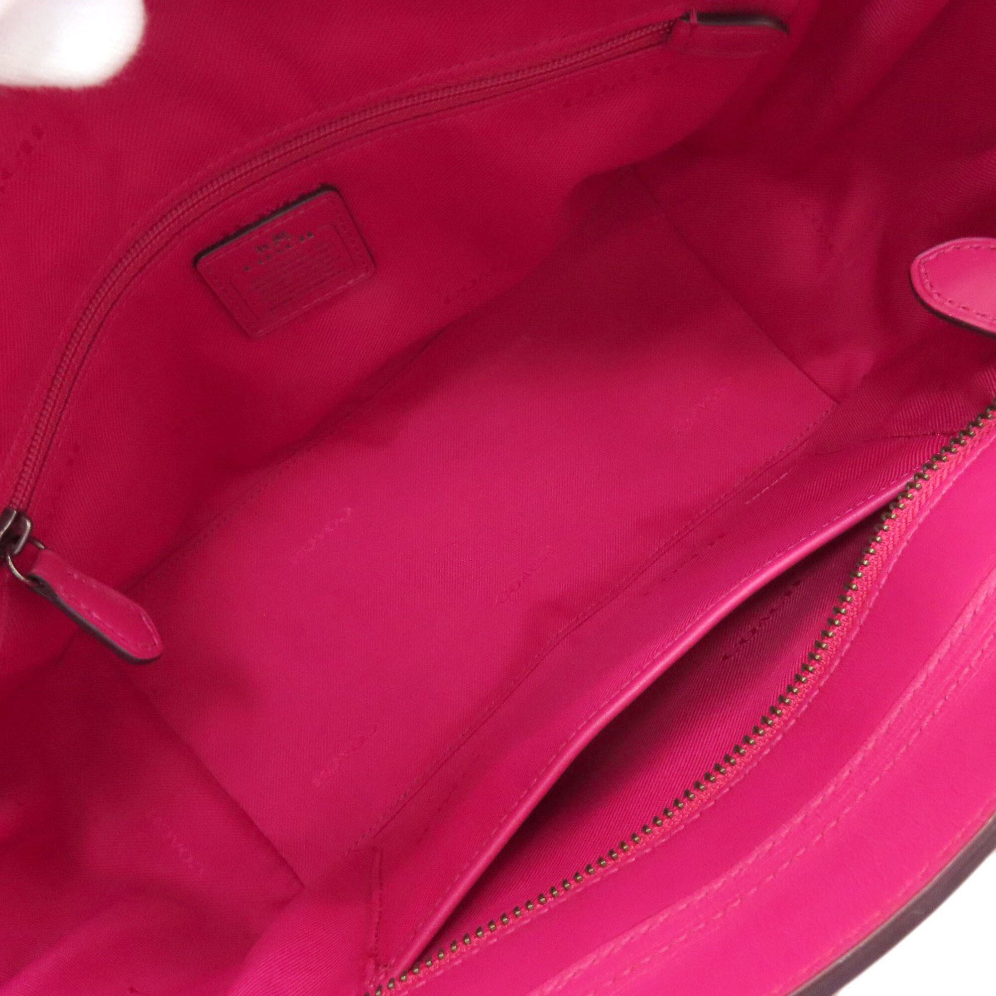 Coach Pink Leather Handbag (Pre-Owned)