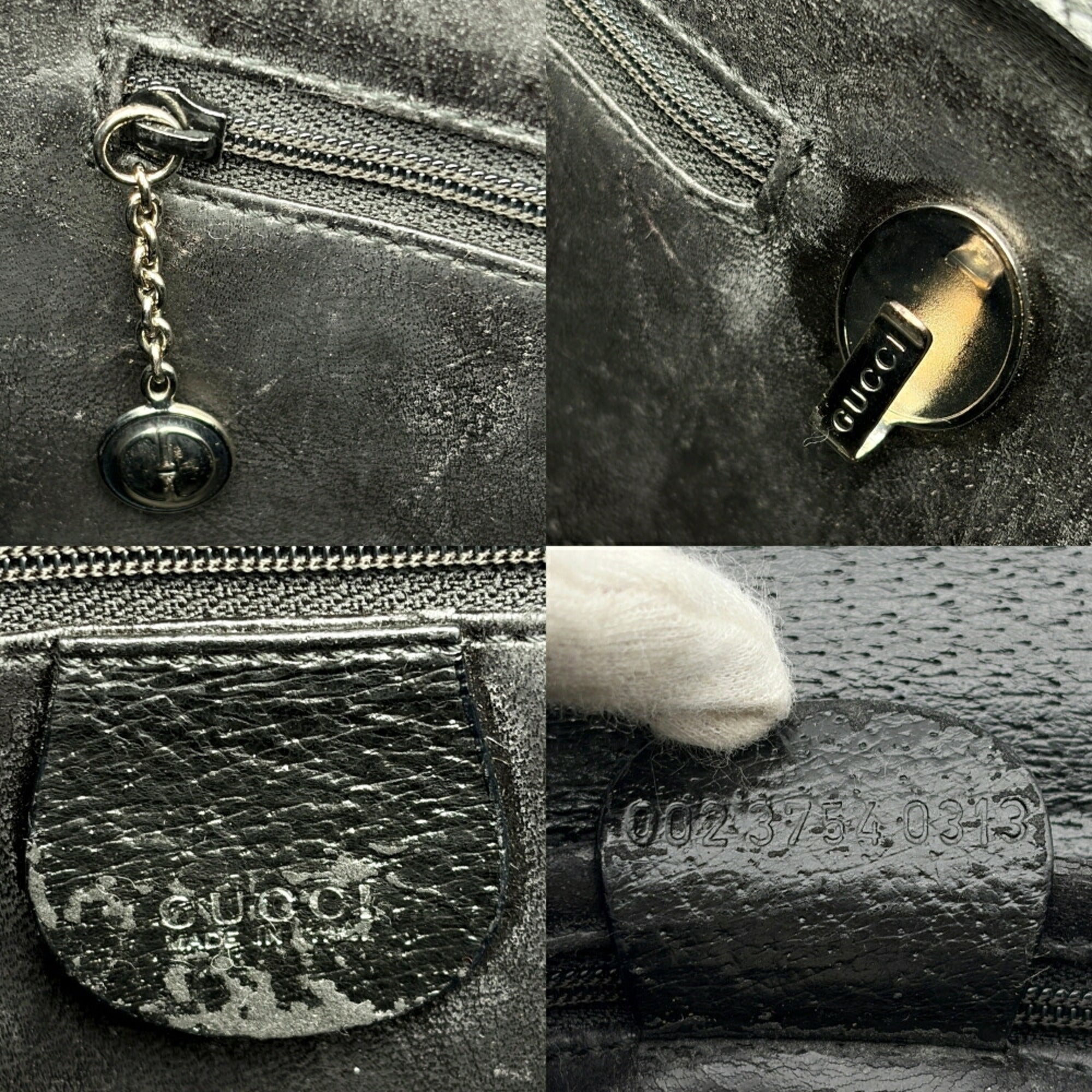 Gucci Black Leather Tote Bag (Pre-Owned)