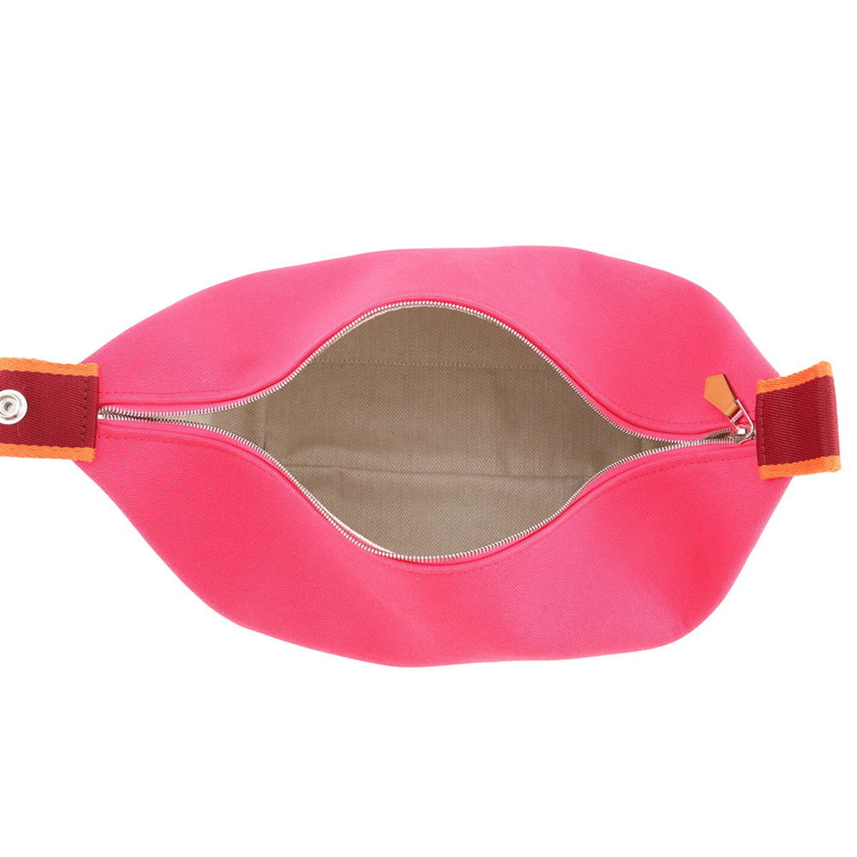 Hermes Red Color Canvas Handbag Pouch (Pre-Owned)