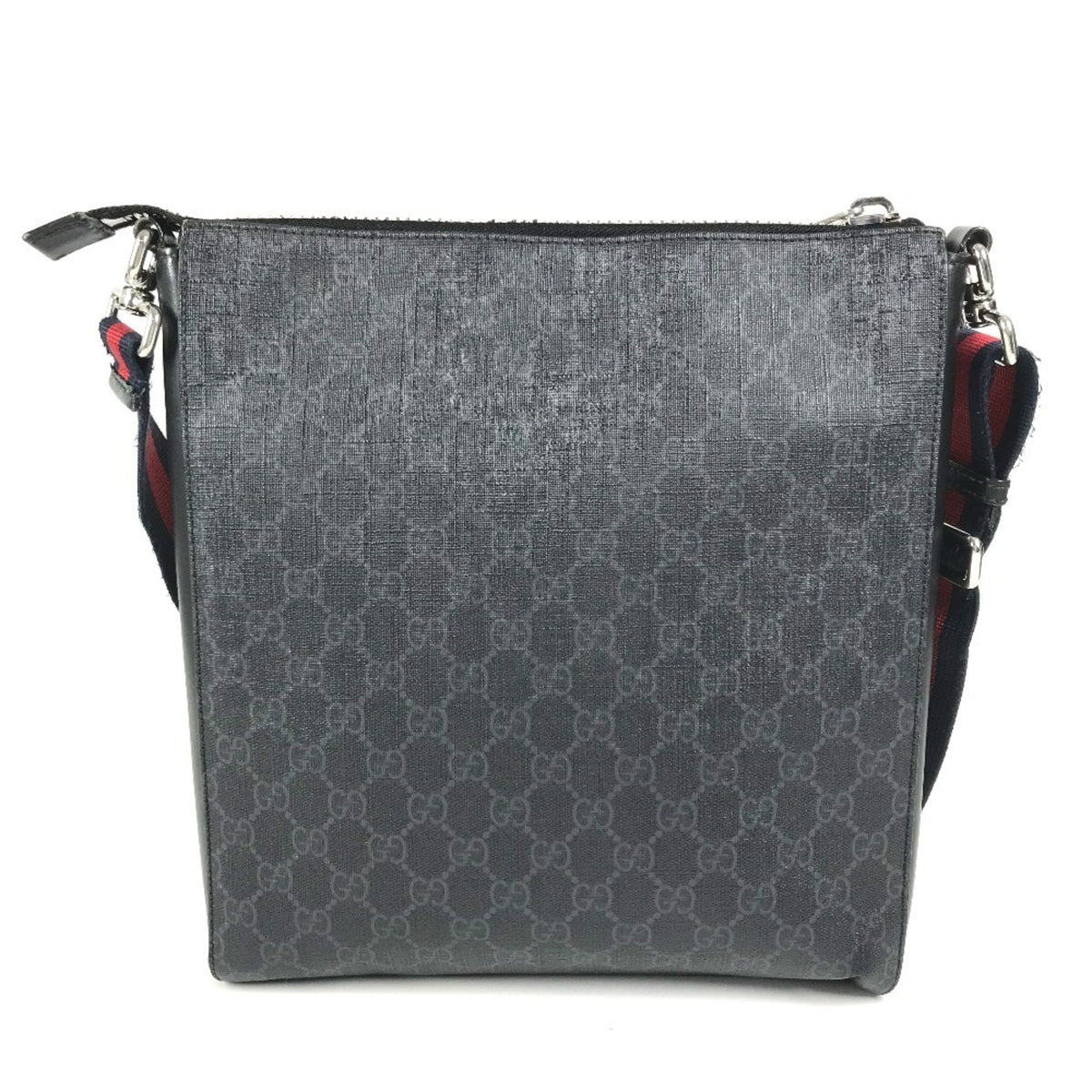 Gucci Black Gg Supreme Messenger Bag Shoulder Bag (Pre-Owned)