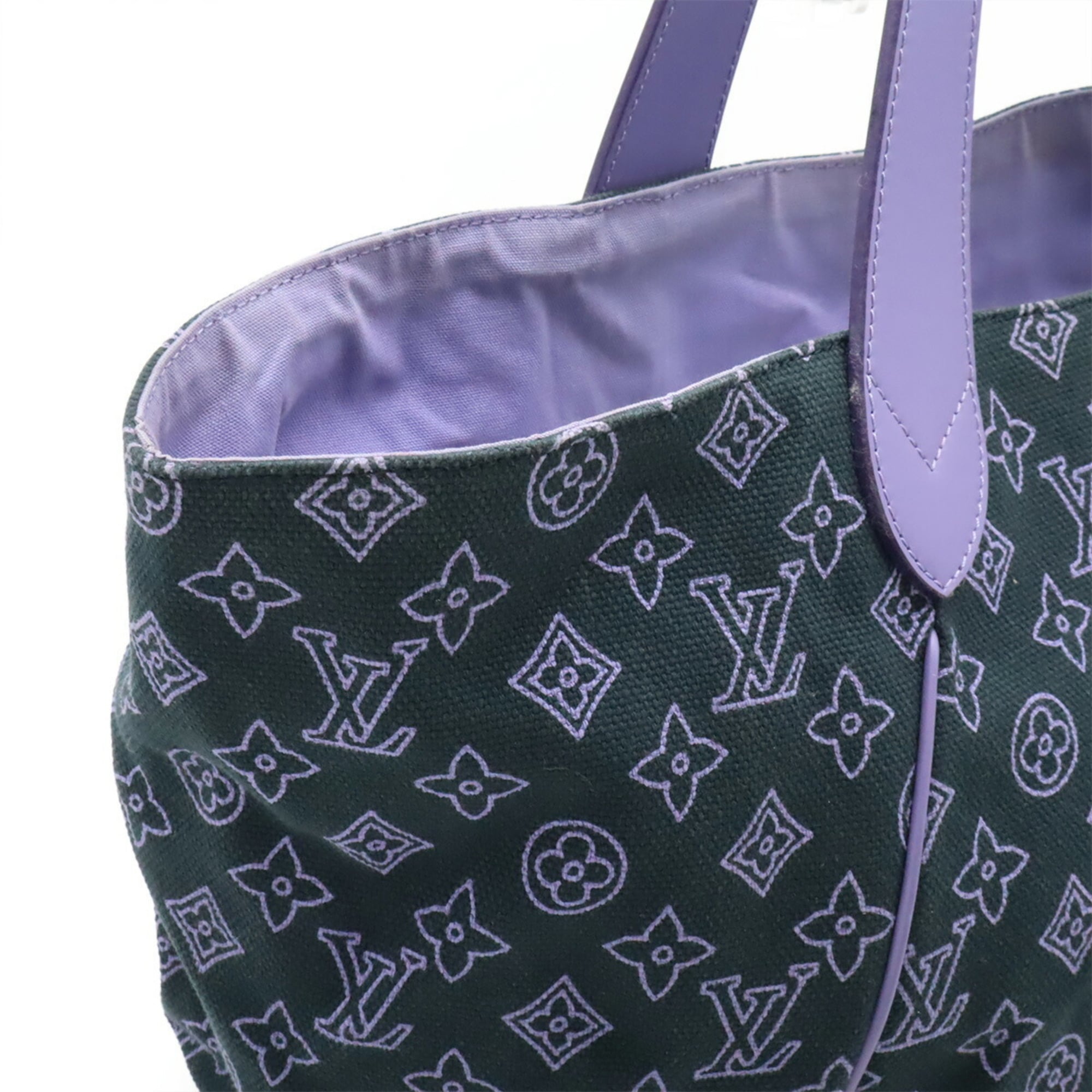 Louis Vuitton Marine Canvas Leather Shoulder Bag Tote Bag (Pre-Owned)