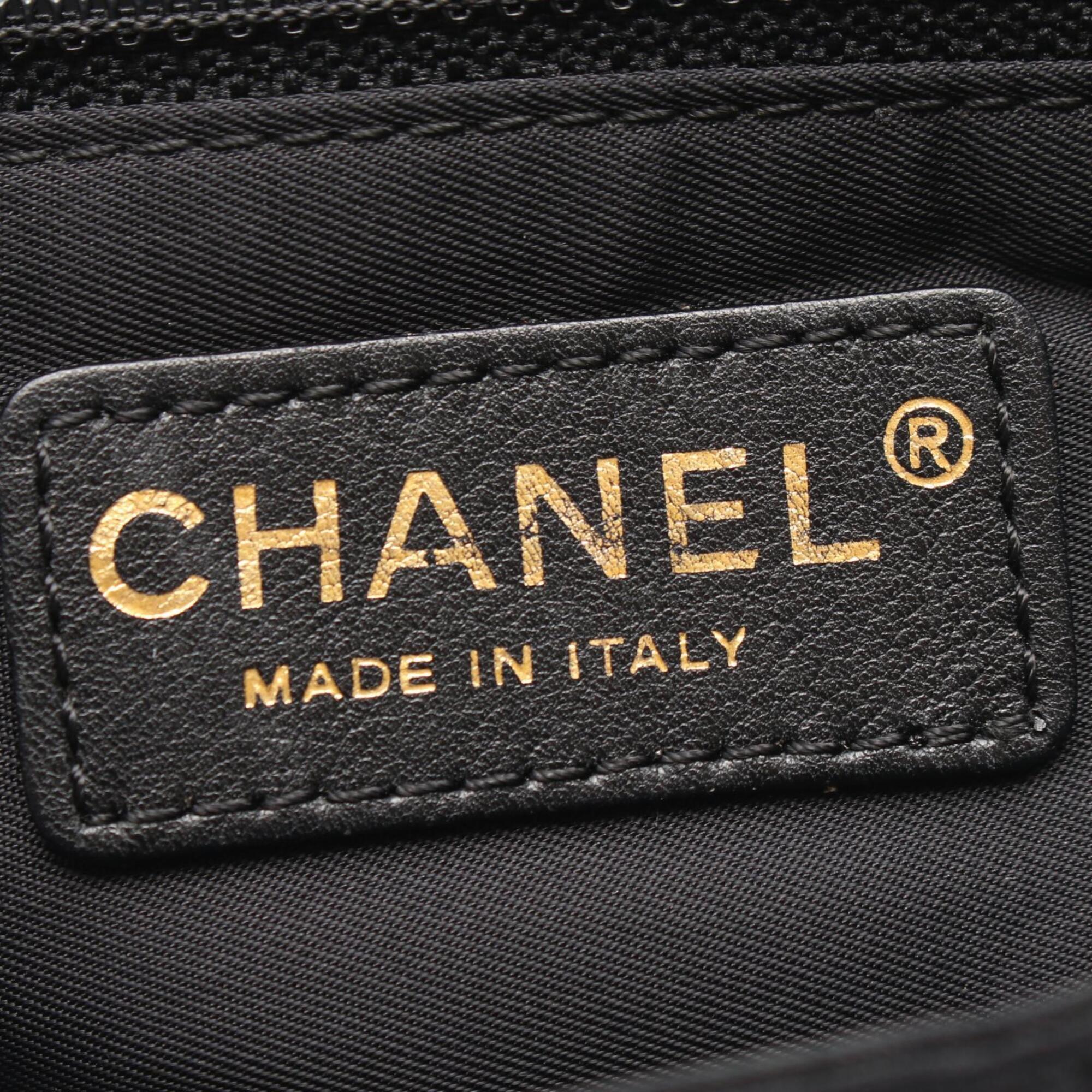 Chanel Black Nylon Canvas Handbag Shoulder Bag (Pre-Owned)