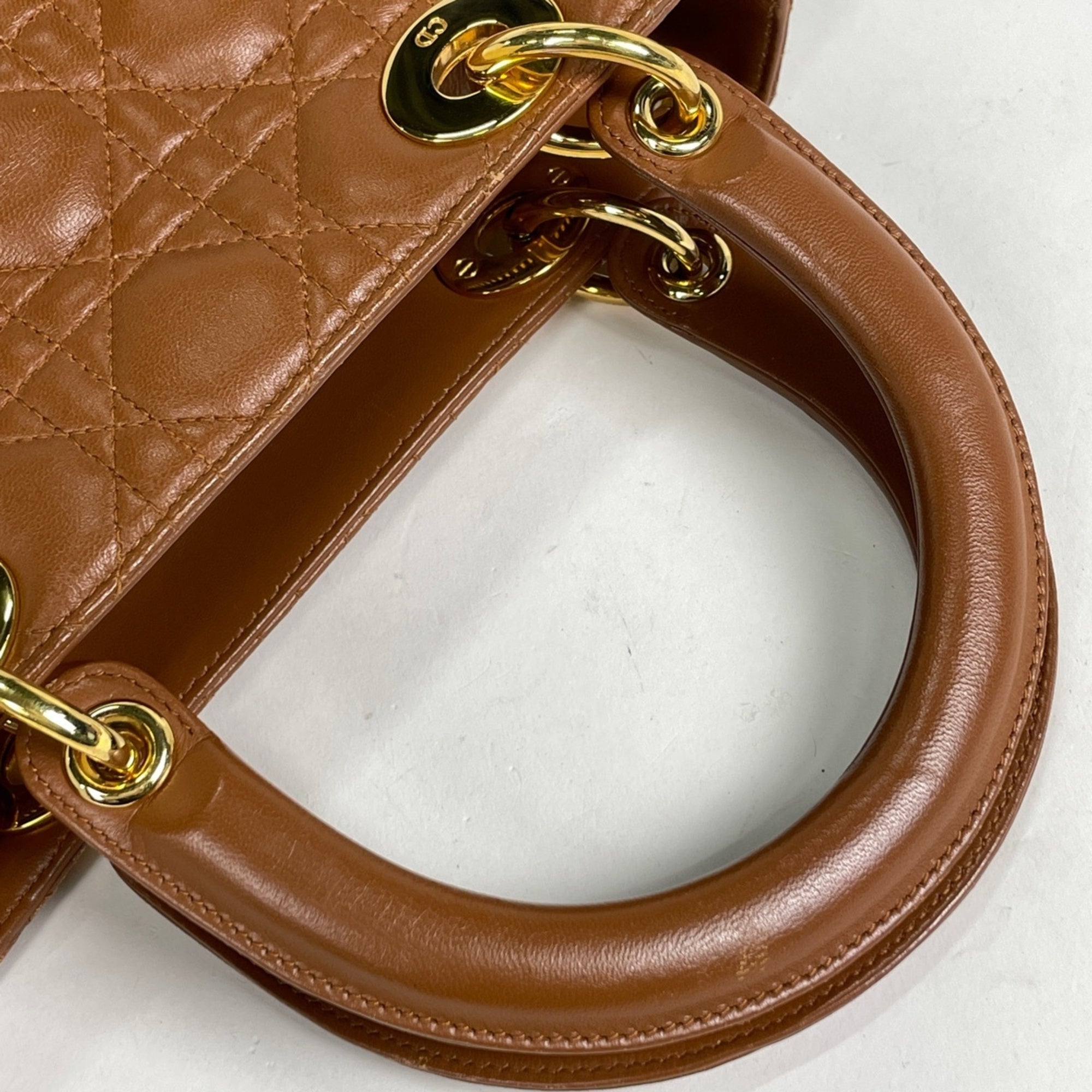 Christian Dior Brown Leather Handbag (Pre-Owned)