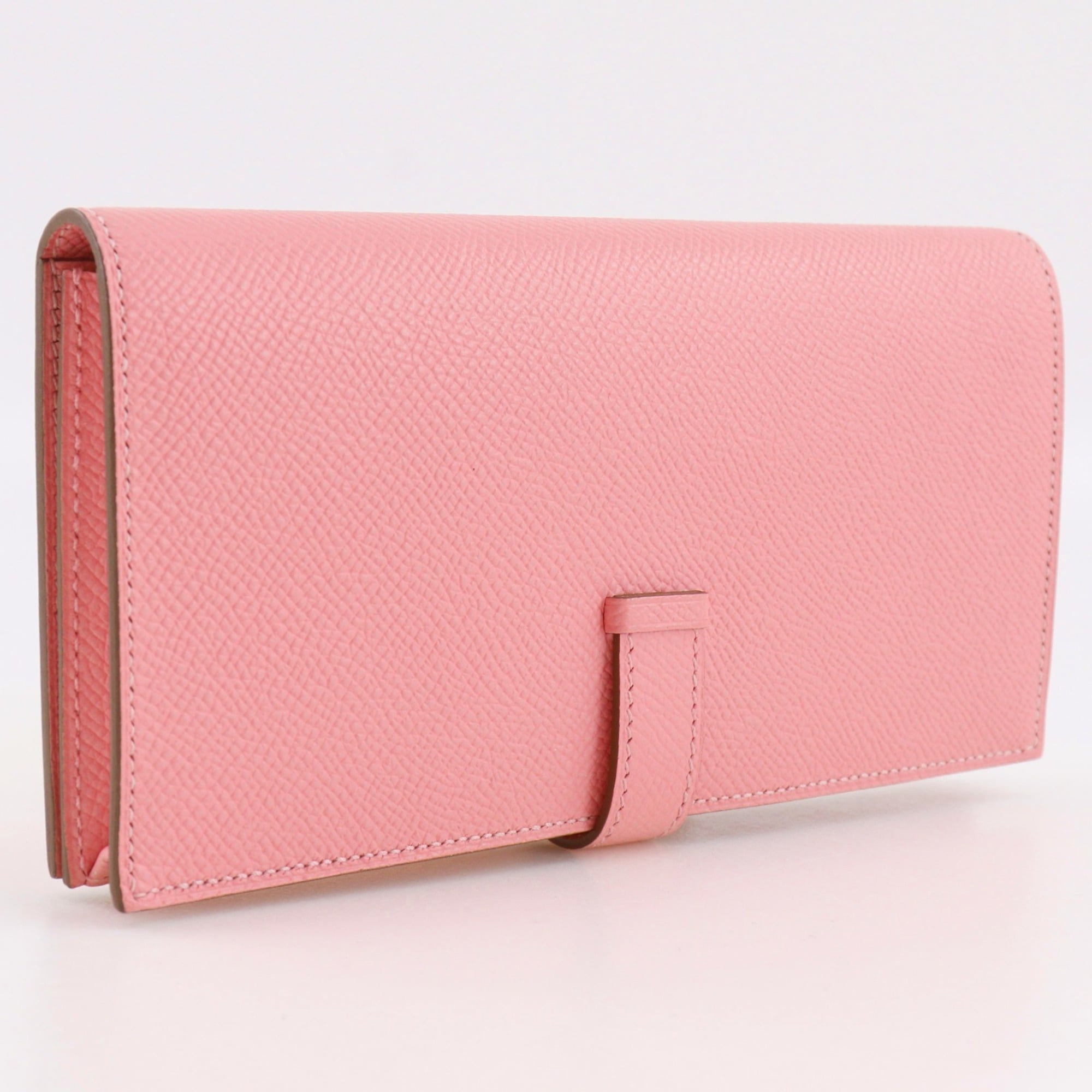 Hermes Pink Rose Confetti Epsom Leather Long Wallet (Bi-Fold) (Pre-Owned)