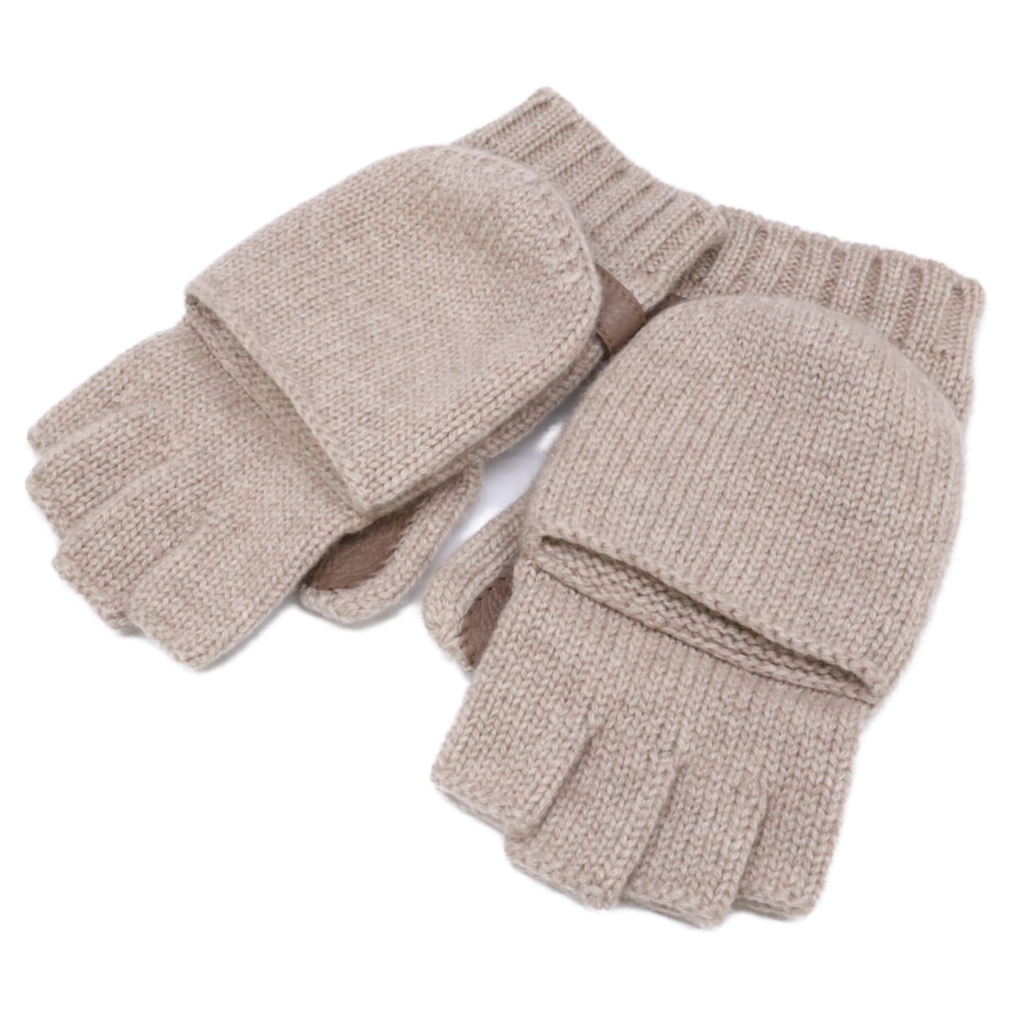 Hermes Beige Cashmere Mittens (Pre-Owned)