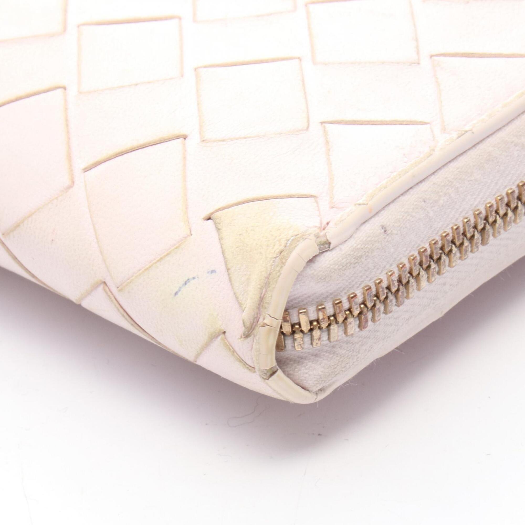 Bottega Veneta Pink Intrecciato Long Wallet (Bi-Fold) (Pre-Owned)