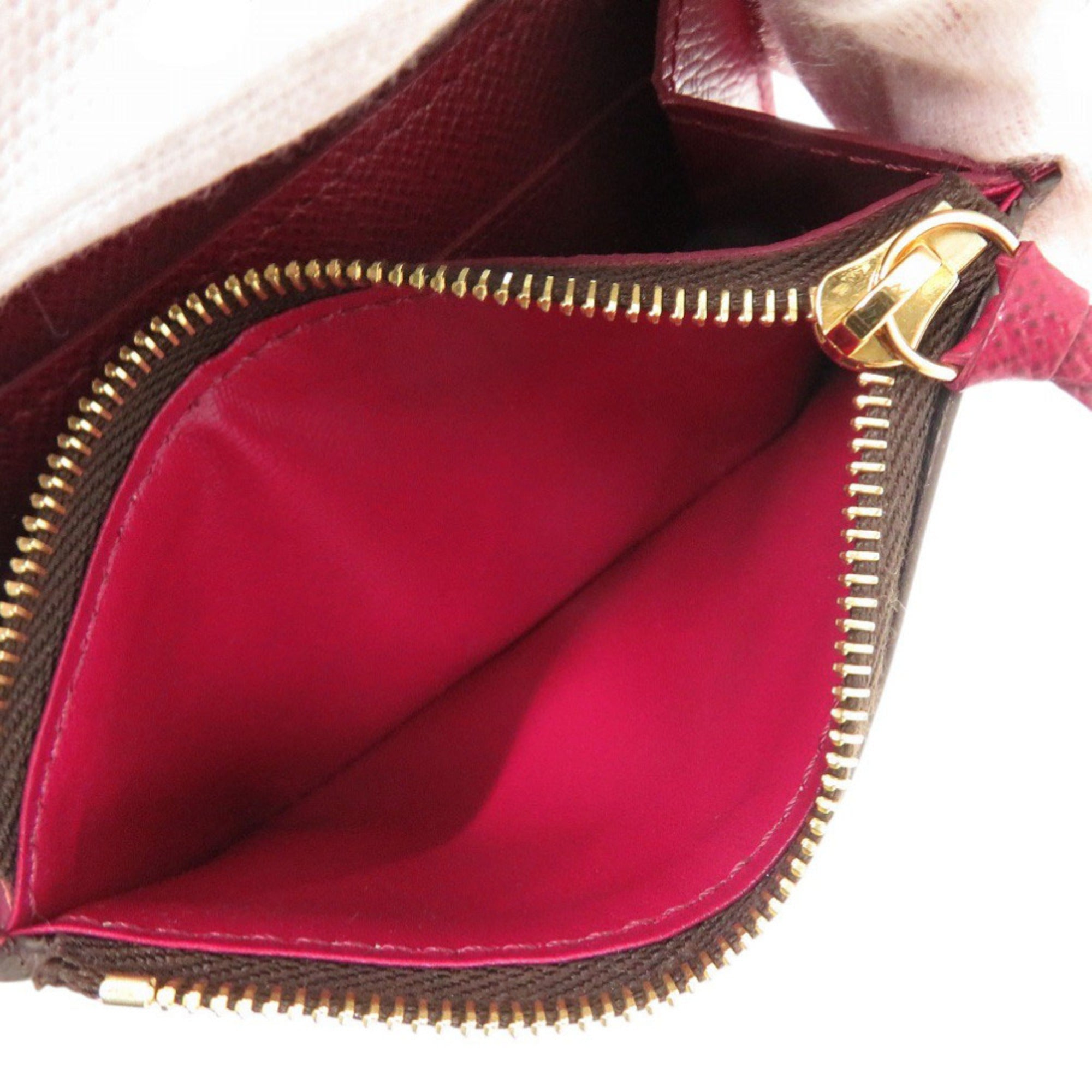 Louis Vuitton Brown Fuchsia Monogram Monogram Wallet (Bi-Fold) (Pre-Owned)