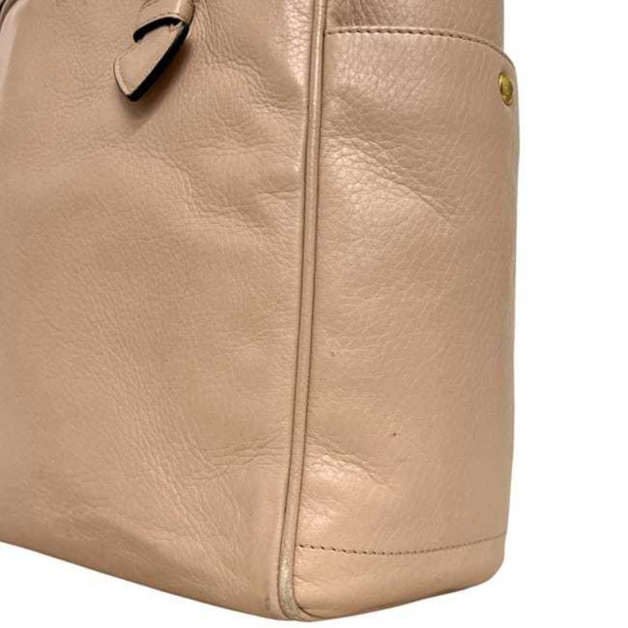 Loewe Pink Beige Leather Tote Bag (Pre-Owned)