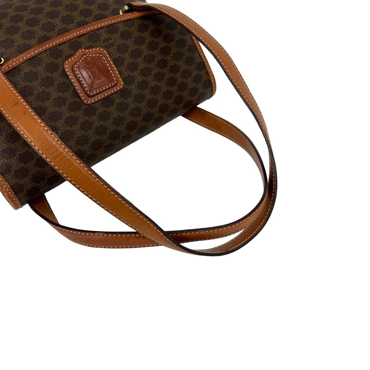 Celine Enamel Brown Pvc Leather Handbag Shoulder Bag Tote Bag (Pre-Owned)