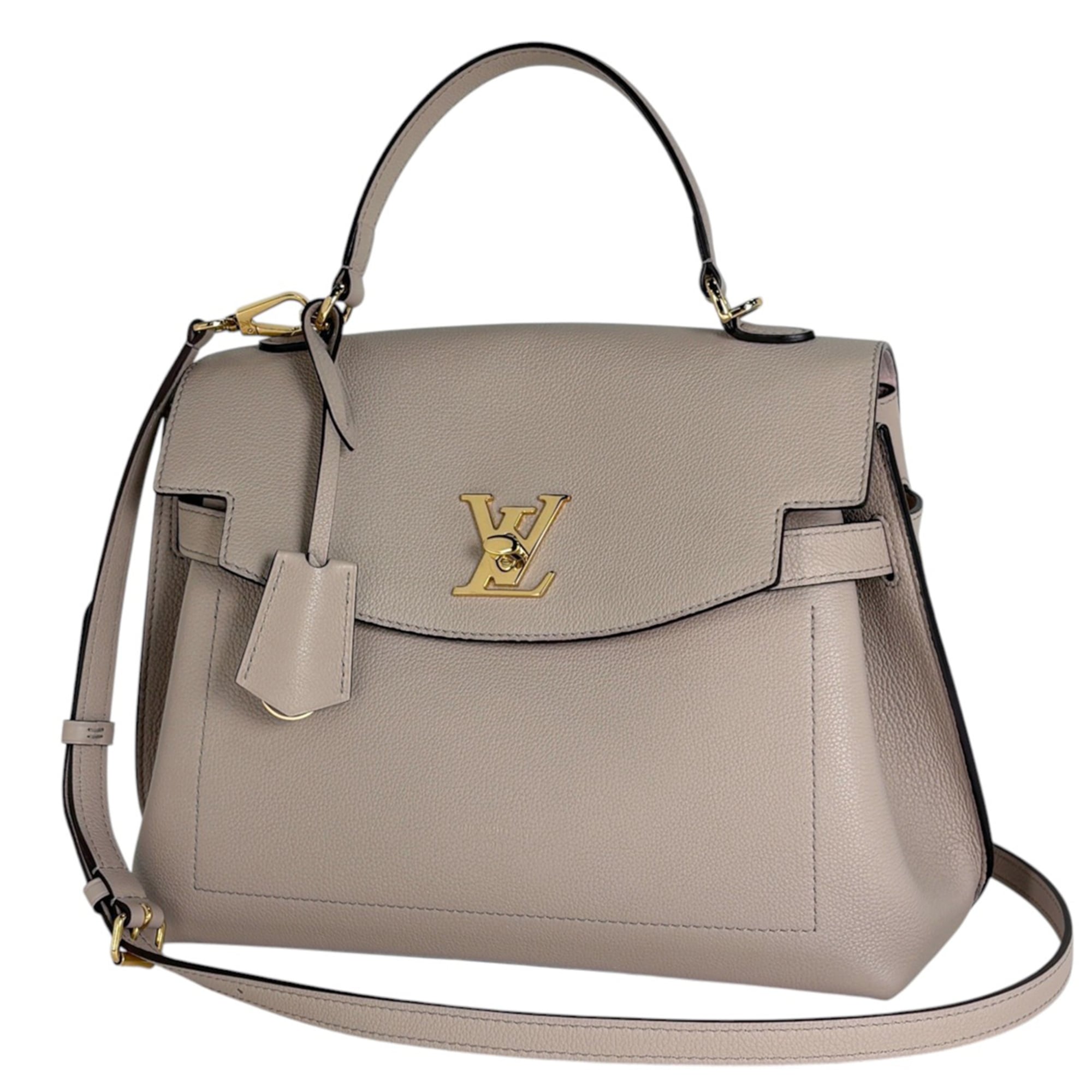 Louis Vuitton Grayish Leather Handbag Shoulder Bag (Pre-Owned)