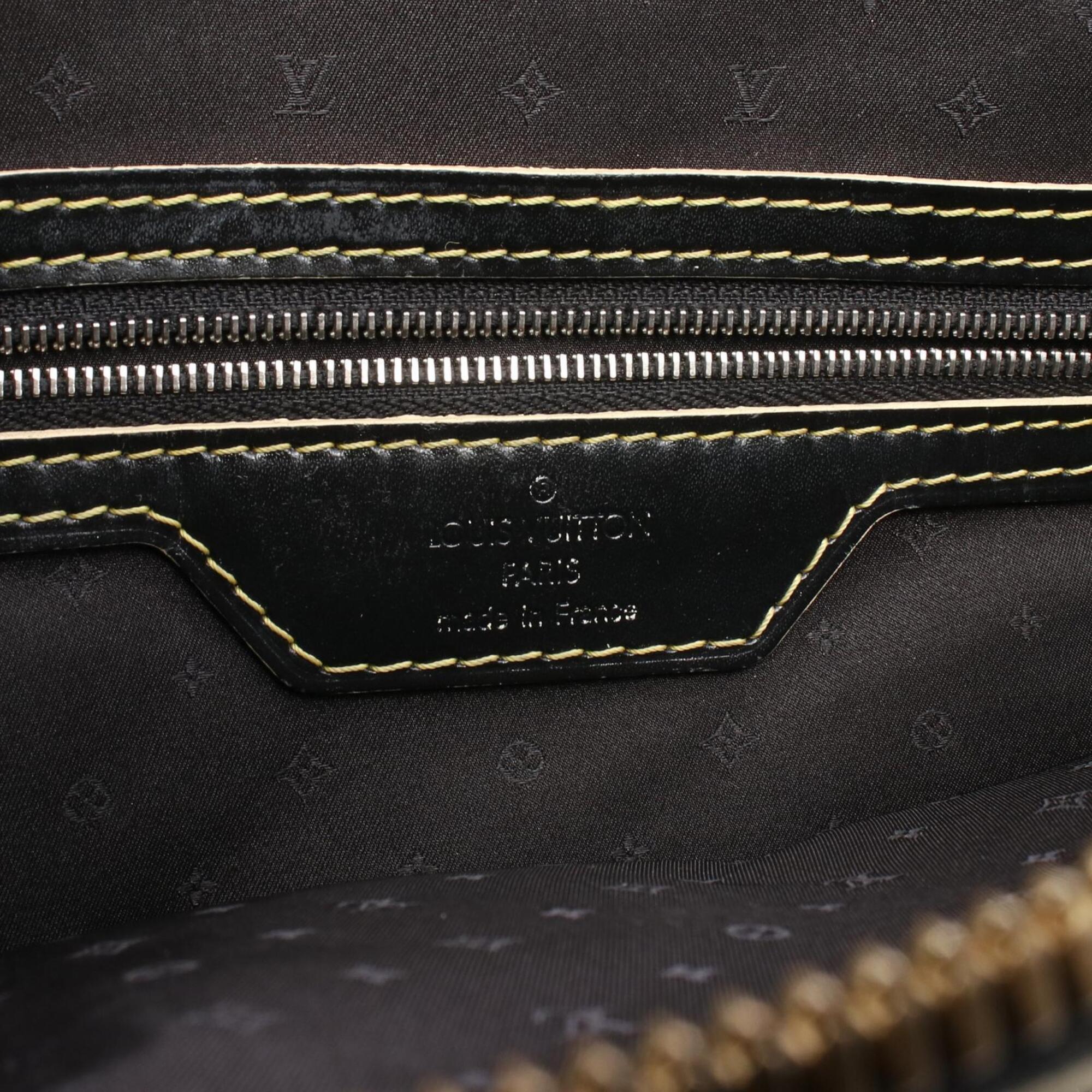 Louis Vuitton Black Leather Handbag (Pre-Owned)