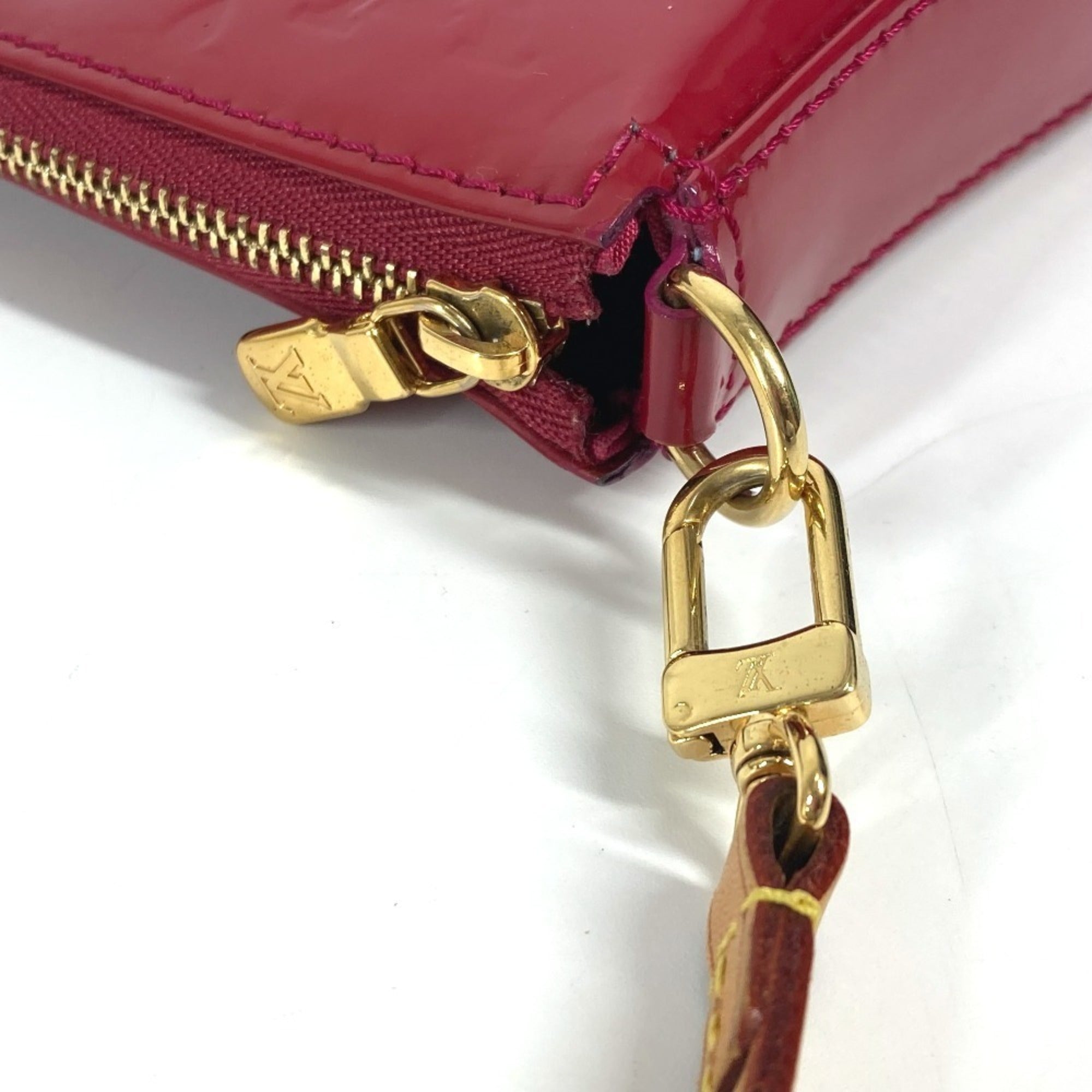 Louis Vuitton Indian Rose Pink Monogram Vernis Handbag Pochette Shoulder Bag (Pre-Owned)
