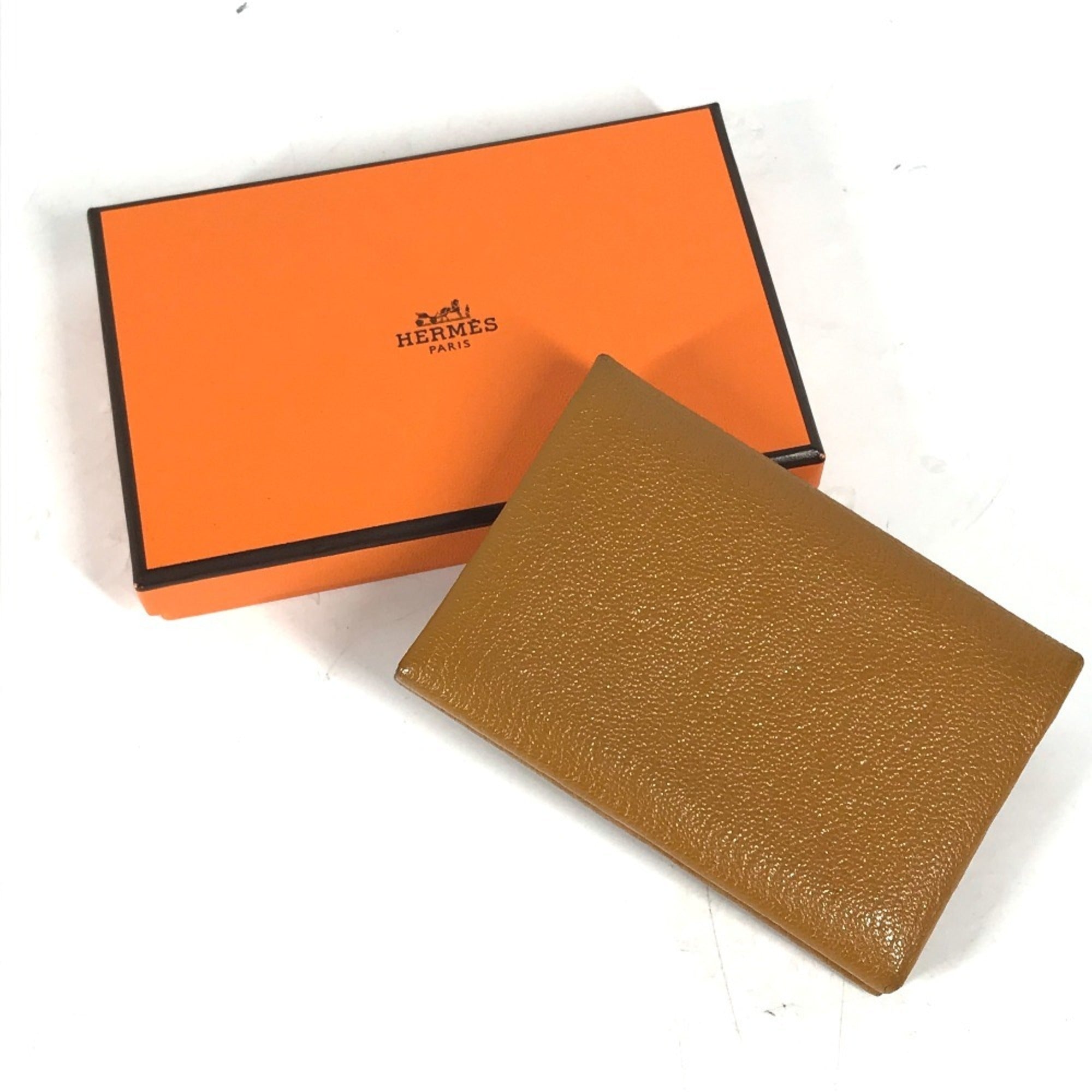 Hermes Beige Pink Chevre Leather Coin Purse/Coin Case (Pre-Owned)