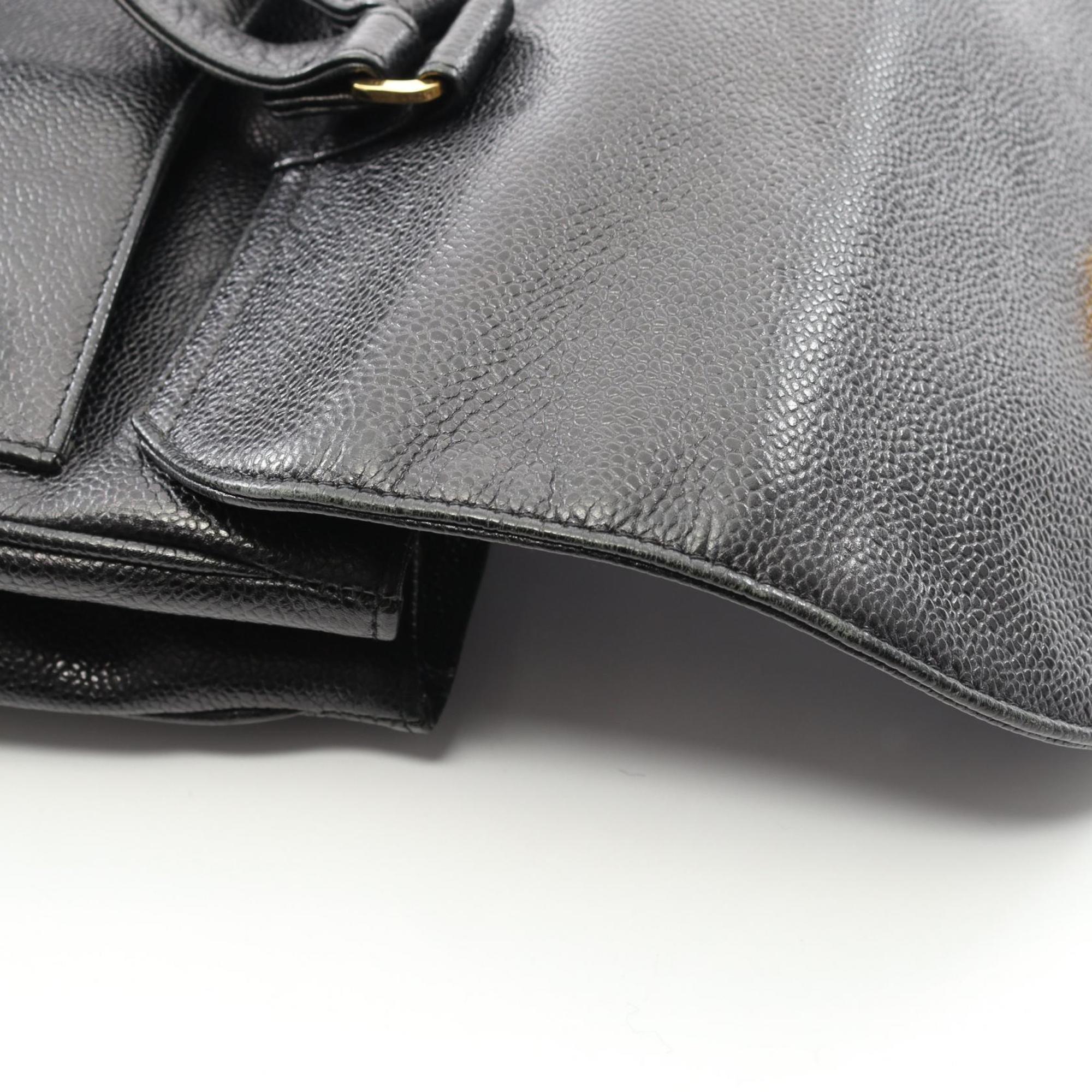 Chanel Black Grained Calfskin Backpack (Pre-Owned)