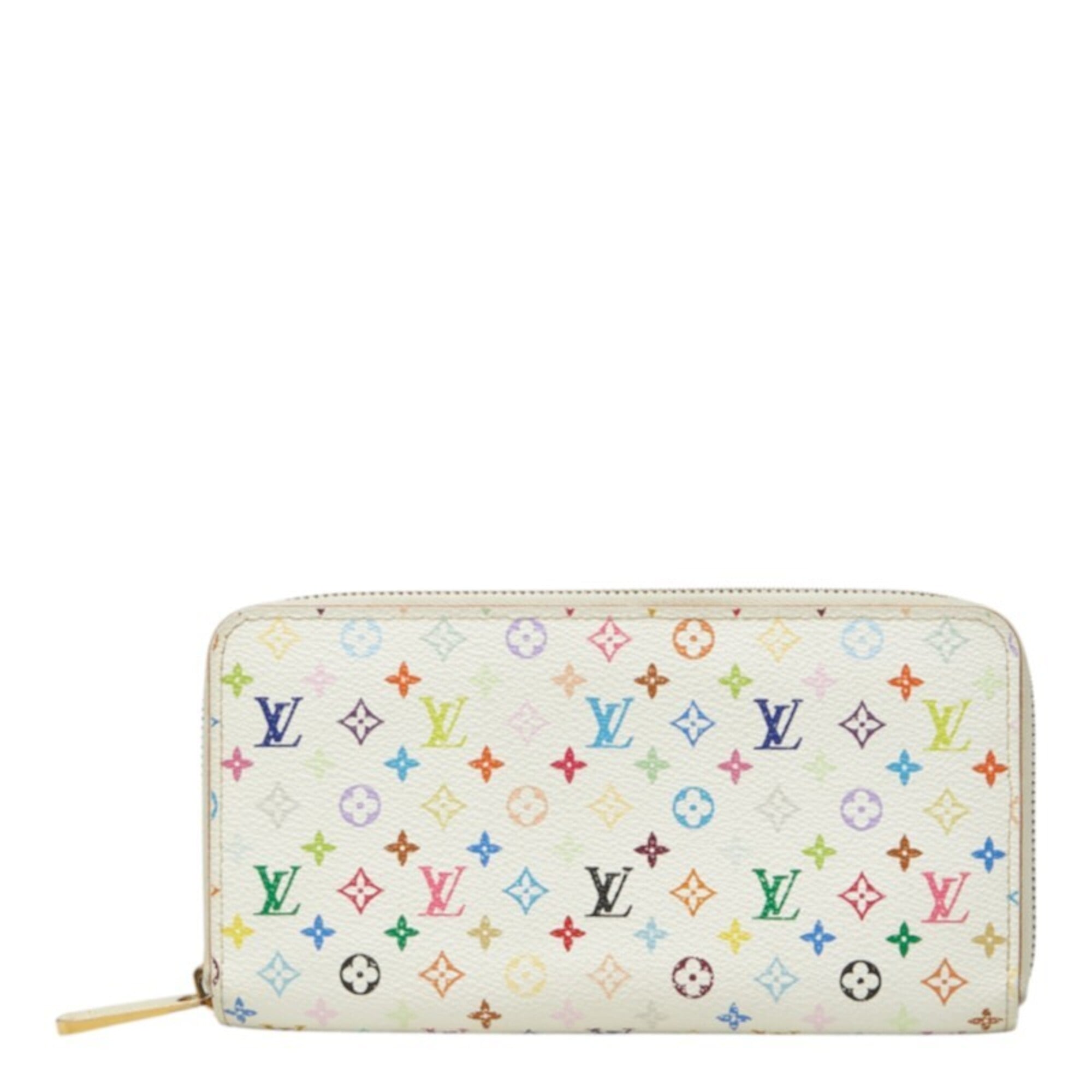 Louis Vuitton Multi-Color White Pvc Long Wallet (Bi-Fold) (Pre-Owned)