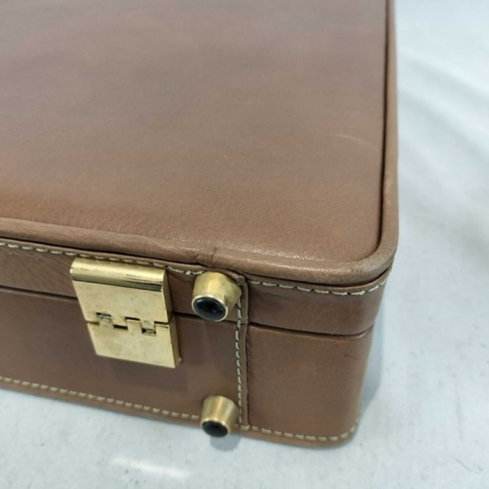 Loewe Brown Leather Attaché Case Briefcase (Pre-Owned)