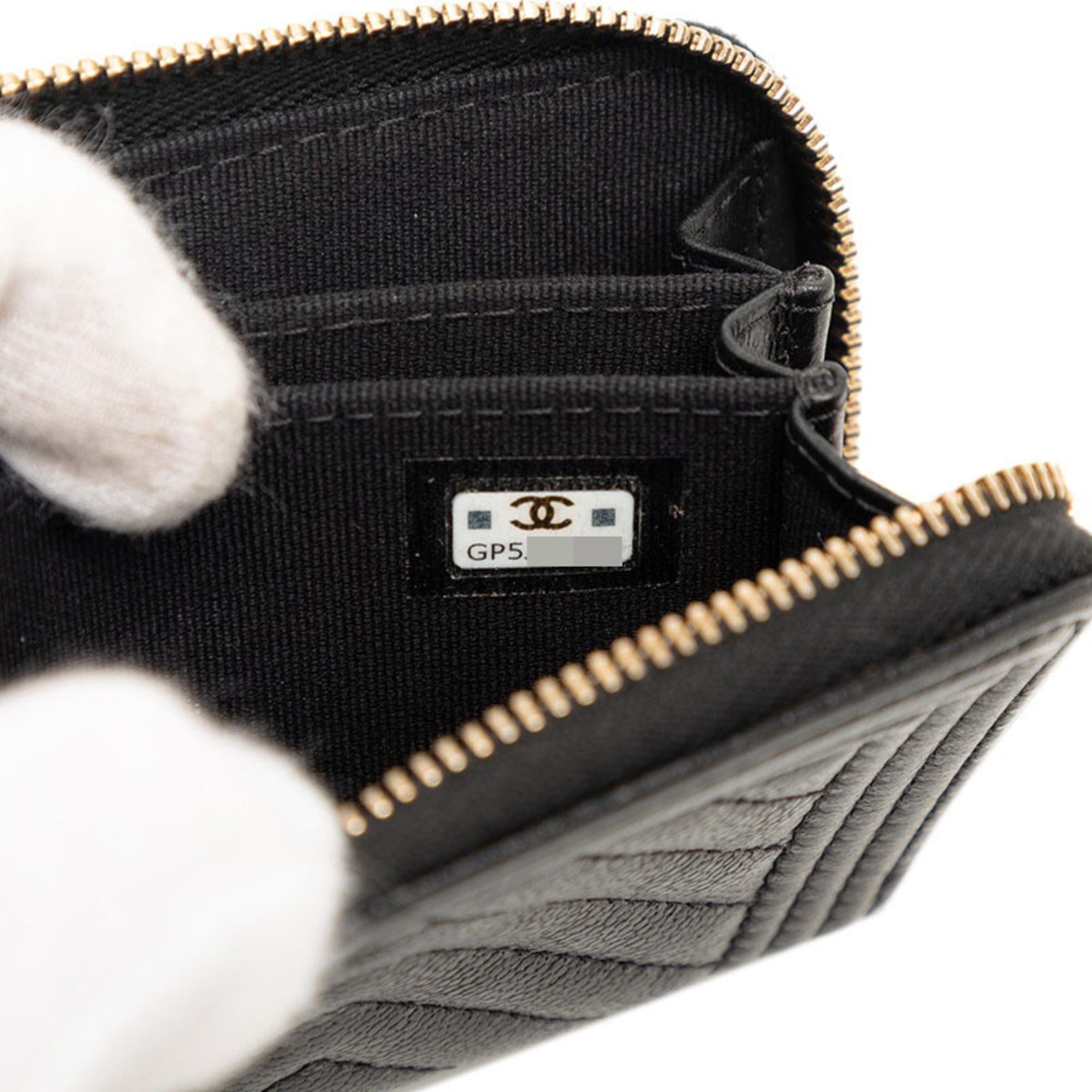 Chanel Boy Chanel Black Leather Coin Purse/Coin Case (Pre-Owned)