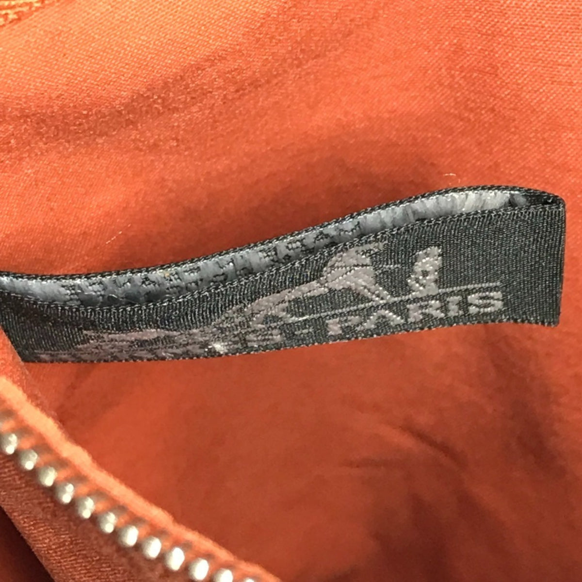 Hermes Orange Canvas Pochette Shoulder Bag (Pre-Owned)