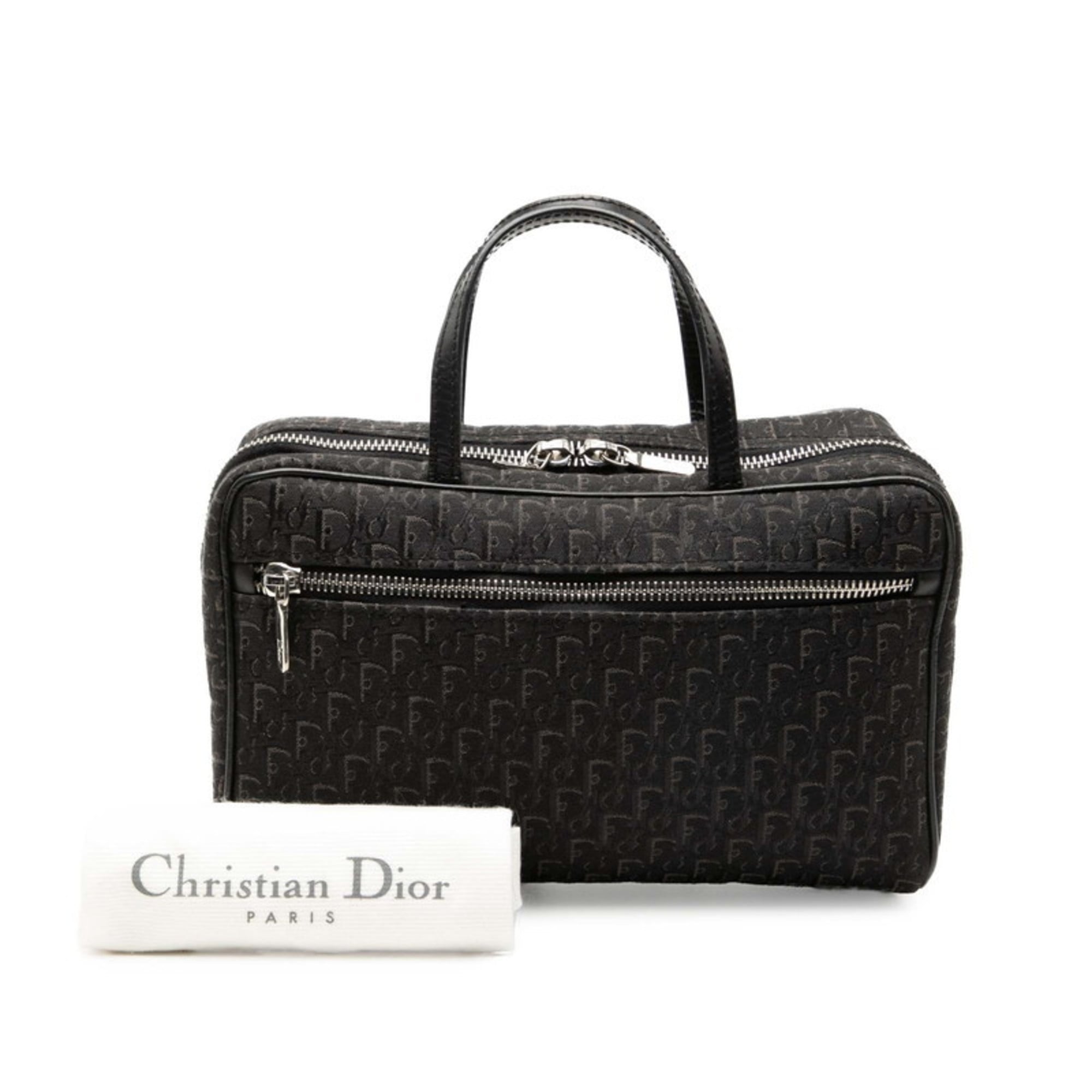 Christian Dior Black Canvas Leather Handbag (Pre-Owned)