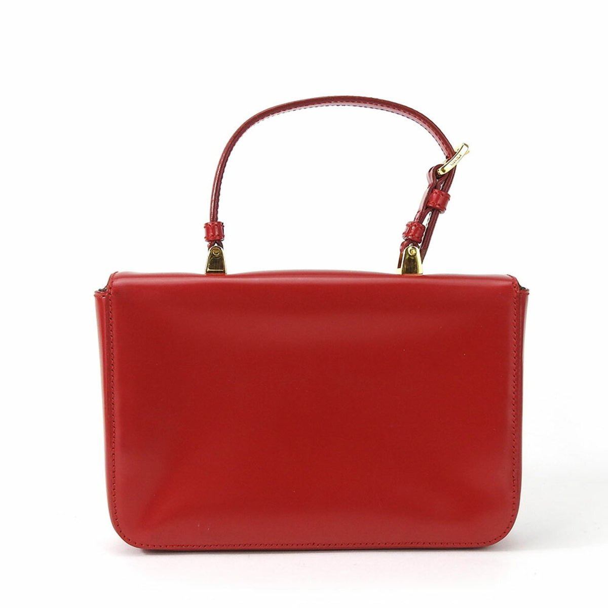 Prada Red Color Leather Handbag (Pre-Owned)