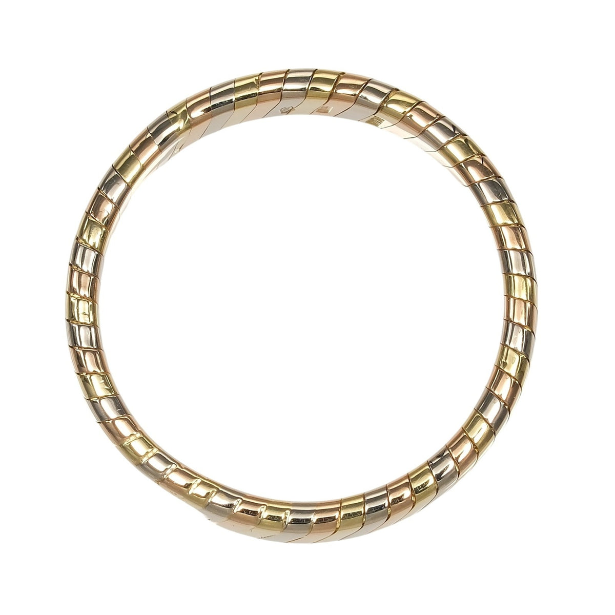 Bvlgari Tubogas Yellow Gold (18K) Pink Gold (18K) White Gold (18K) Band Ring (Pre-Owned)