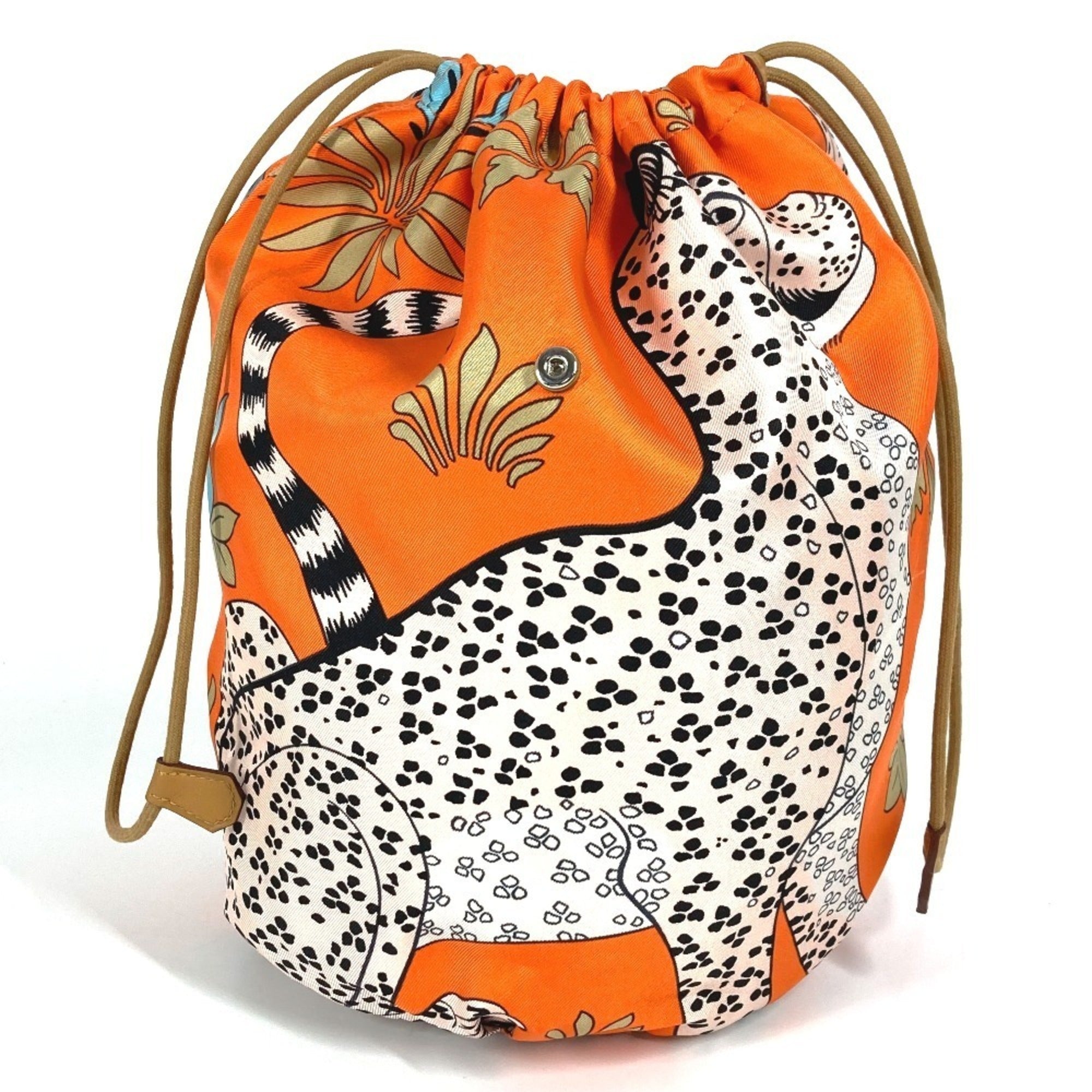 Hermes Orange Silk Pouch (Pre-Owned)