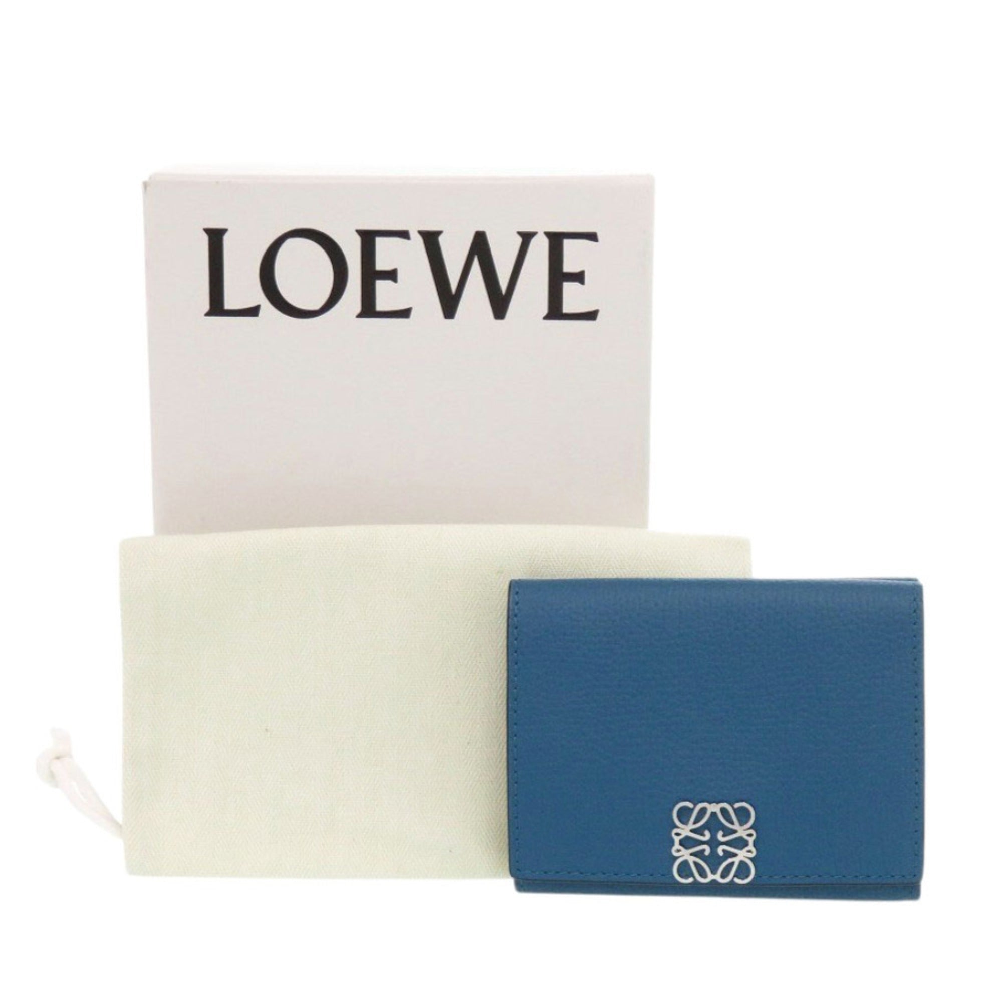 Loewe Blue Leather Wallet (Tri-Fold) (Pre-Owned)