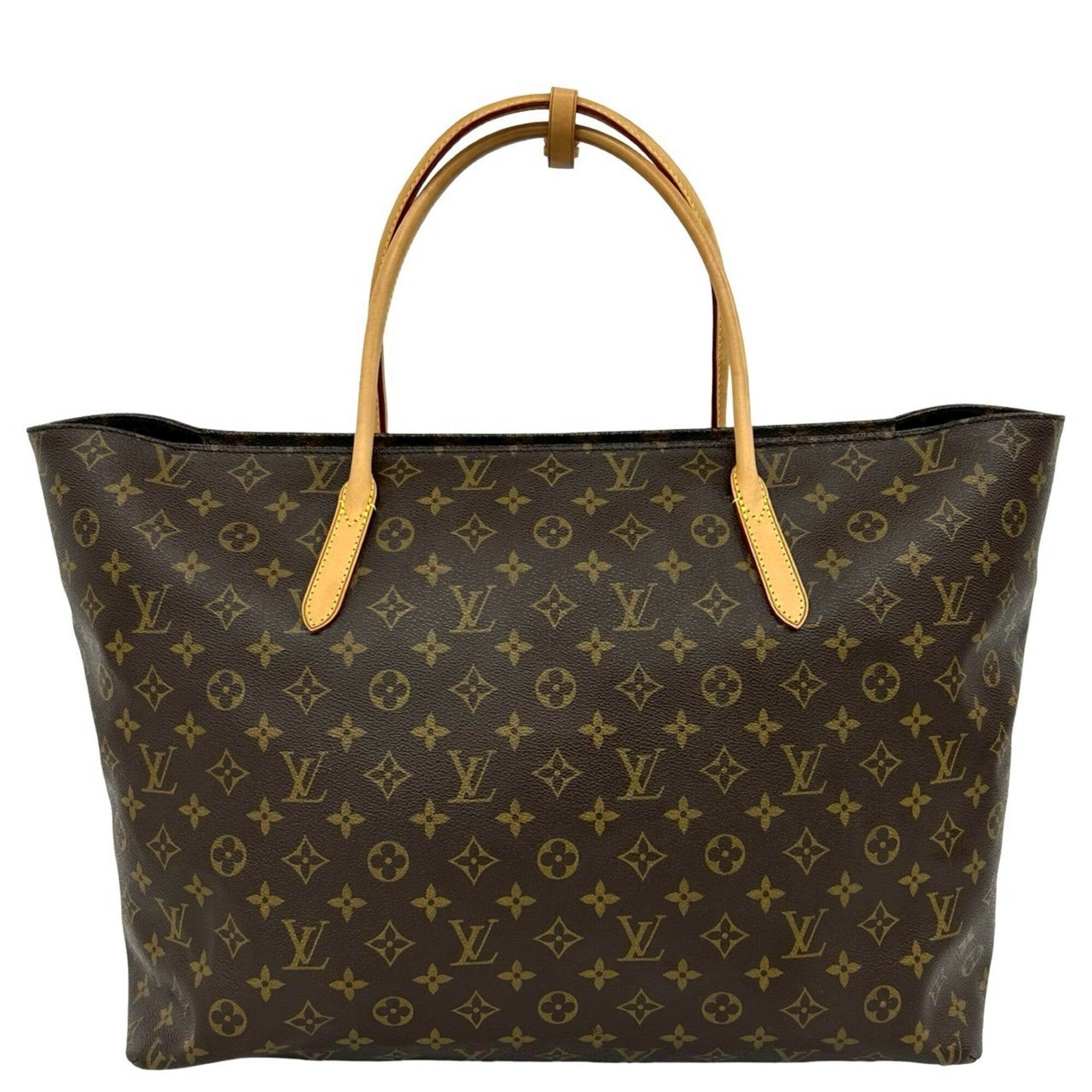 Louis Vuitton Brown Leather Pvc Handbag Tote Bag (Pre-Owned)
