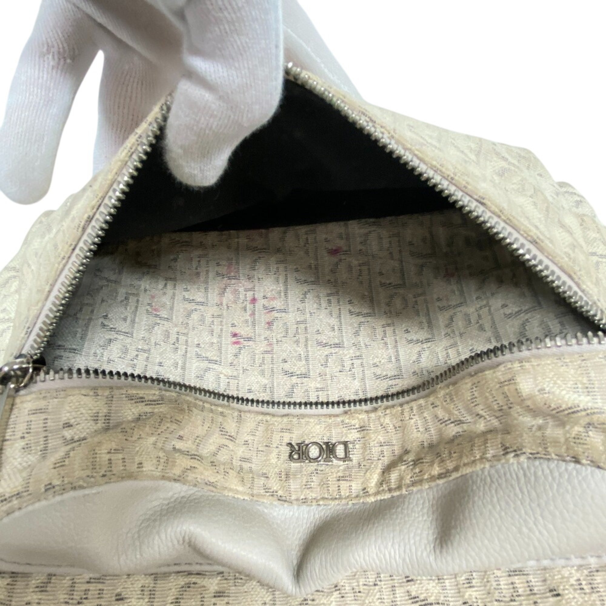 Christian Dior Trotter White Canvas Backpack (Pre-Owned)